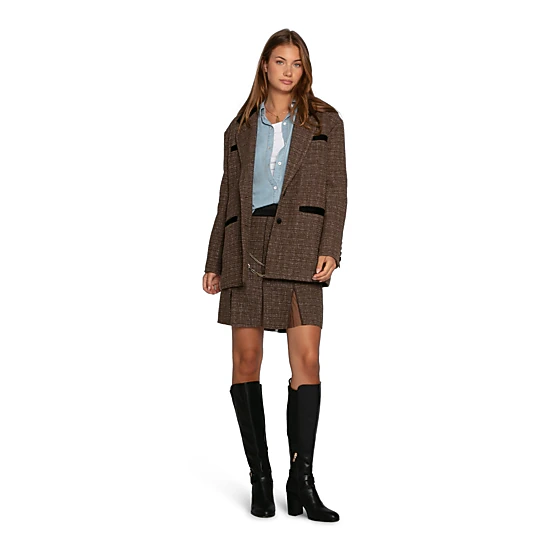 Belle & Bloom Set Me Free Tweed Skirt