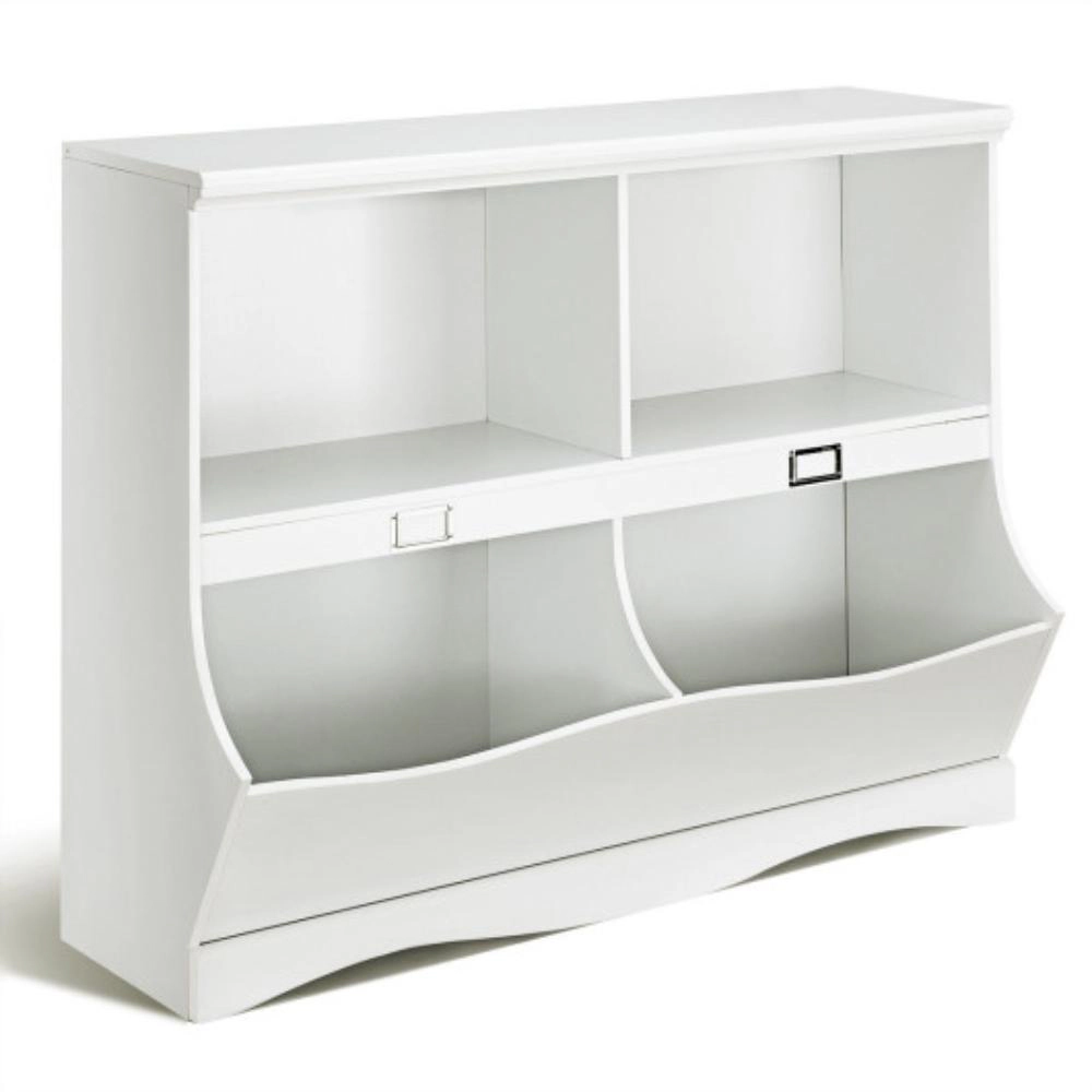 Hivvago Kids Storage Unit Baby Toy Organizer Children Bookshelf Bookcase-White