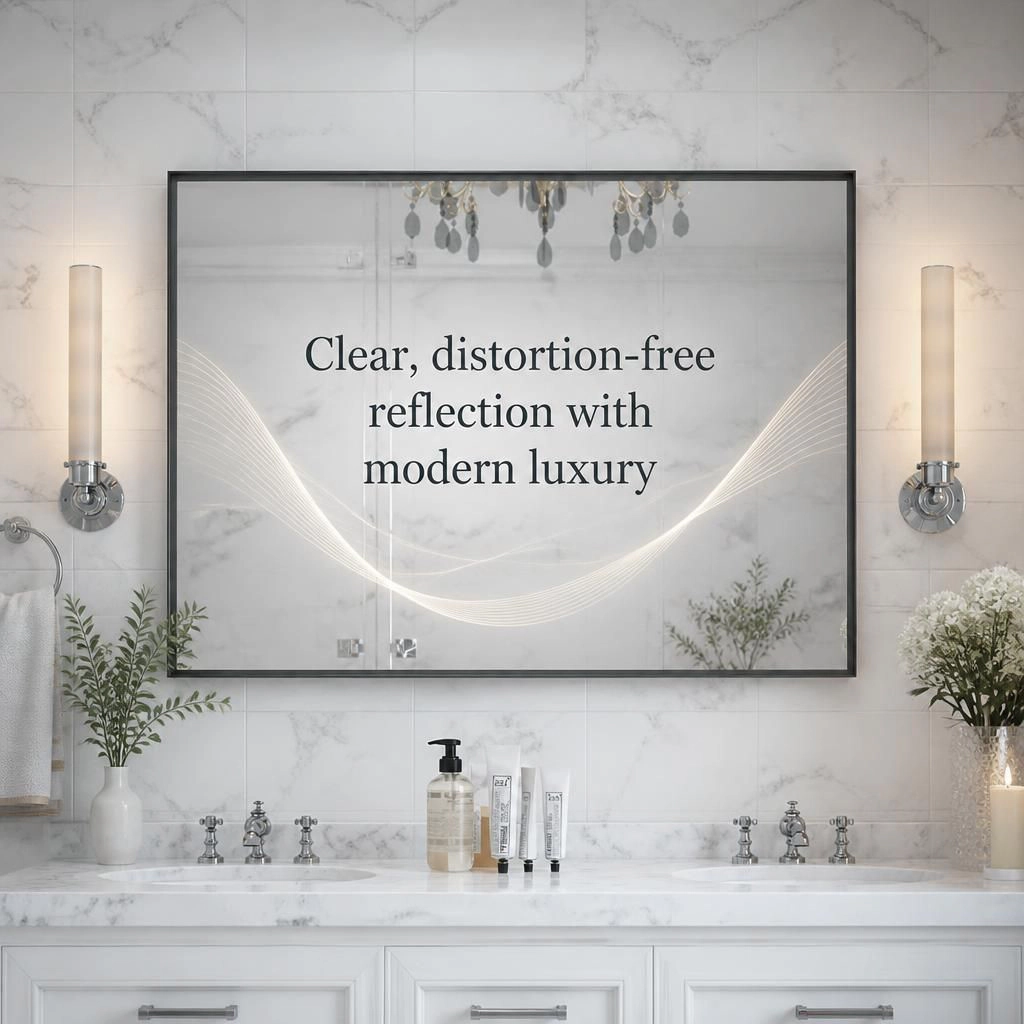 ELEMENT ACE Large Rectangular Aluminum Frame Bathroom Mirror