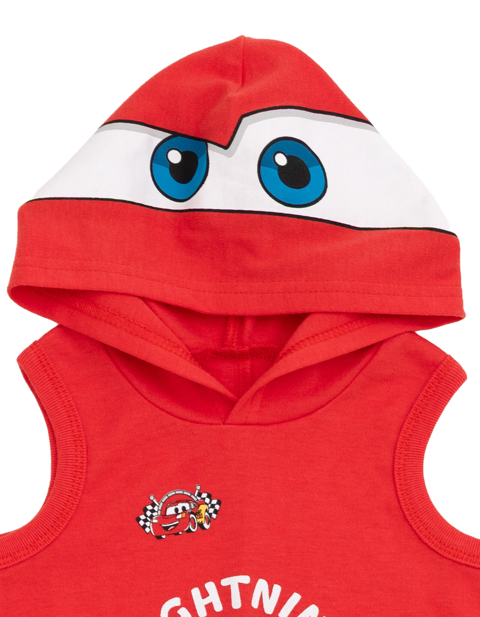 Disney Cars Lightning McQueen Baby Boys' Cosplay Sleeveless Hooded Romper