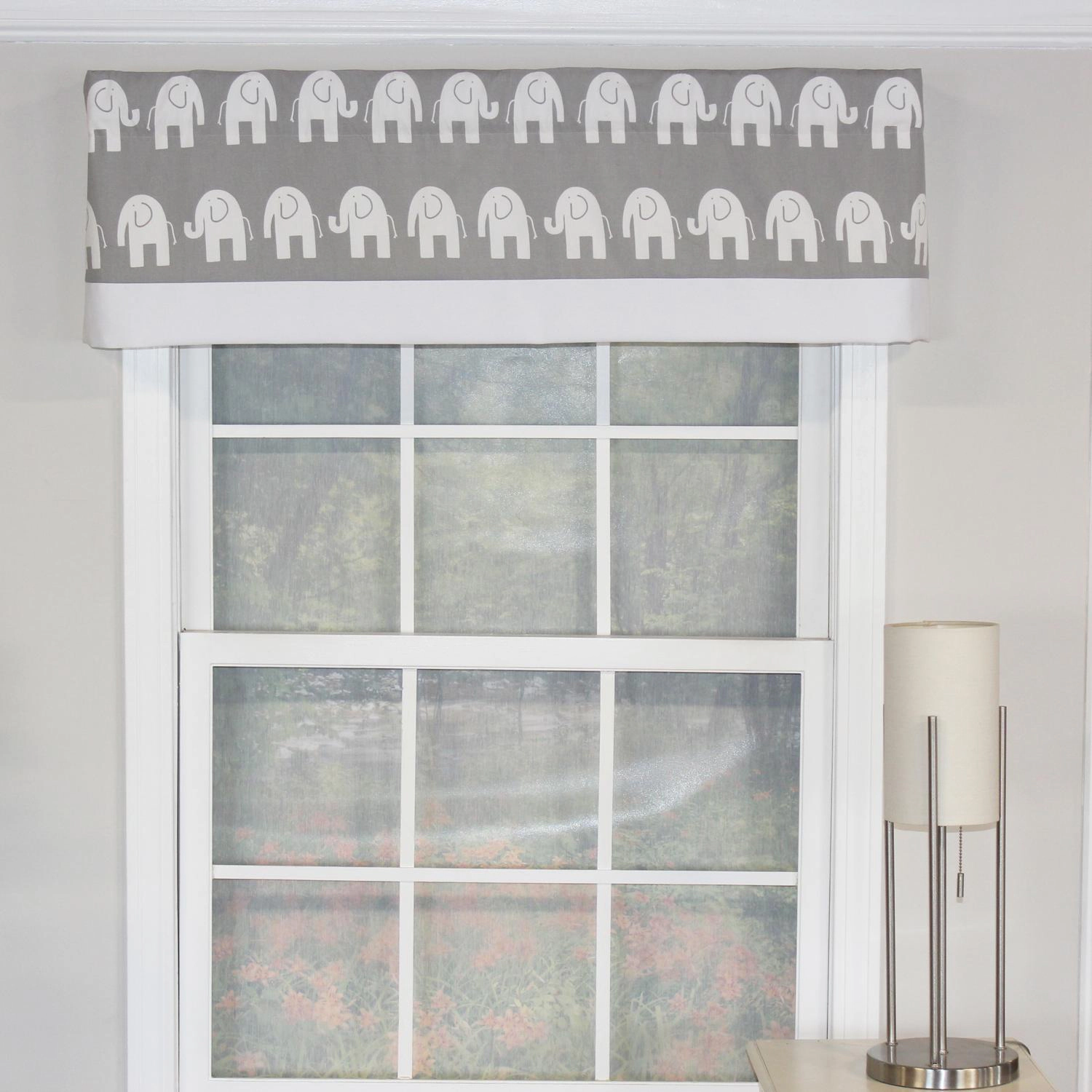 RLF Home Ele Banded 100% Cotton with Fully Lined 3" Rod Pocket Valnance for Windows 50" x 15" Storm