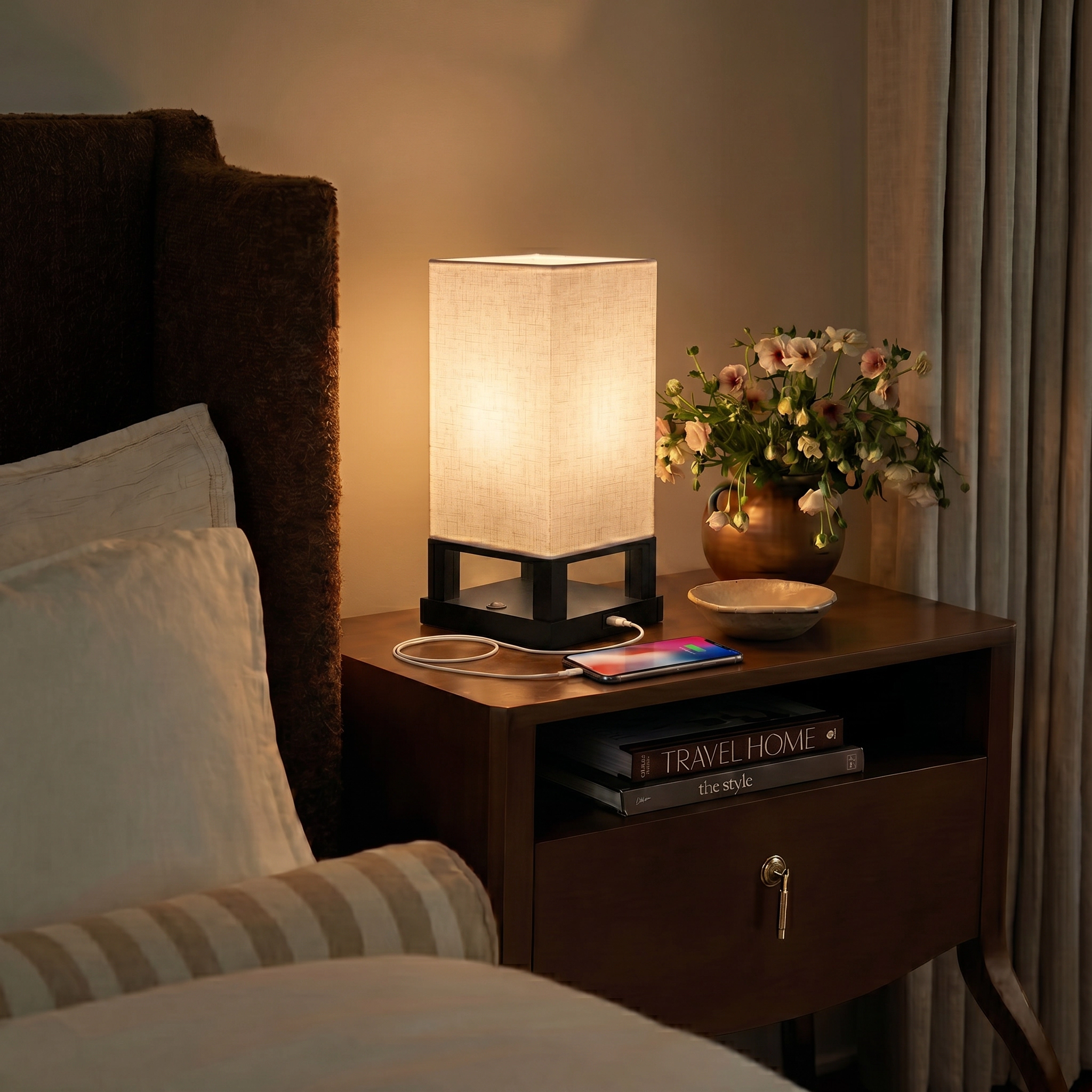 Brightech Maxwell Bedside LED Table Lamp