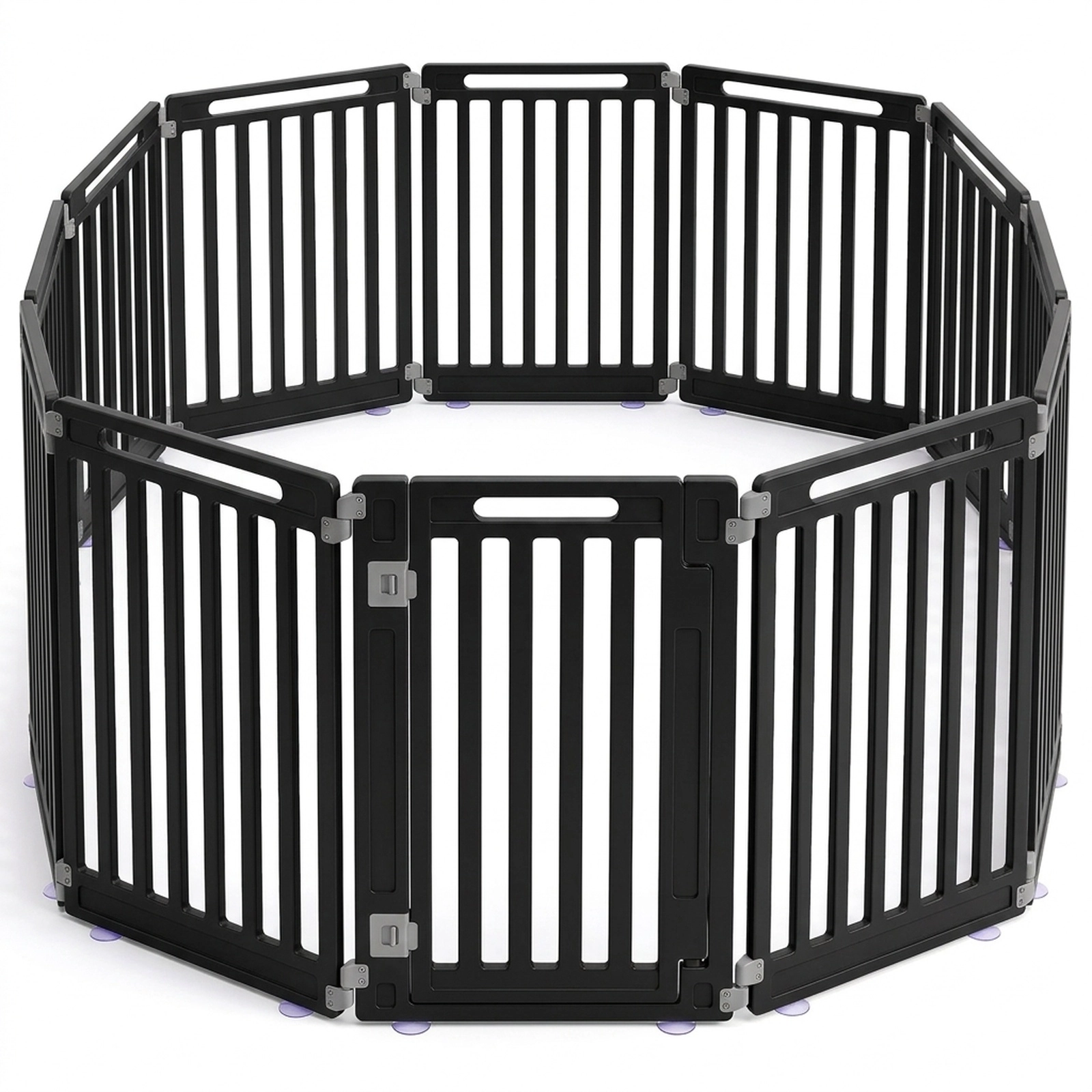 SUGIFT Indoor Outdoor Dog Playpen with 10 Panels 31.5-in Height Black