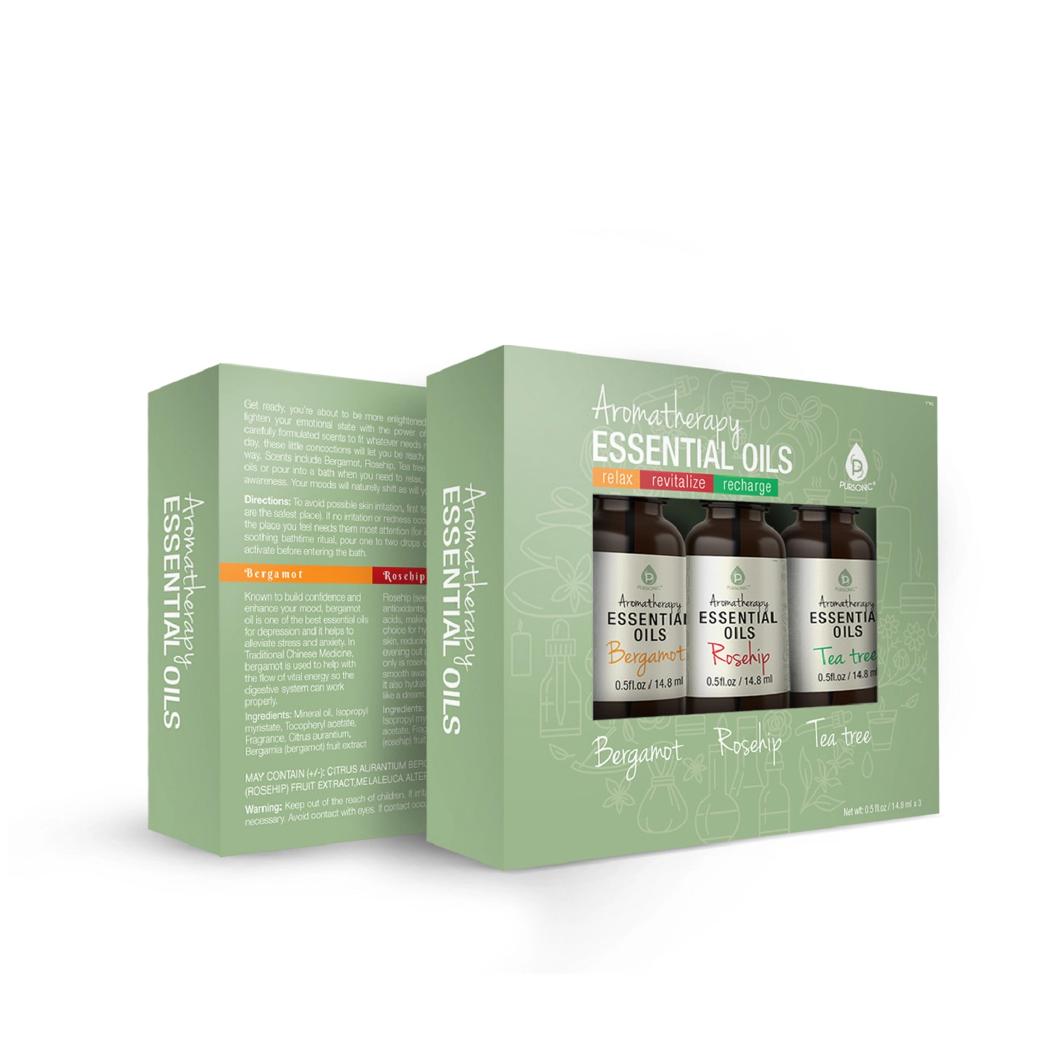Aromatherapy Mood & Ambiance Bundle: Essential Oils + Mist Spray for Stress Relief & Skin Harmony