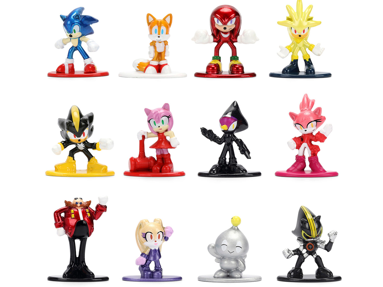 Jada Set of 12 Diecast Figures "Sonic The Hedgehog" Video Games "Nano Metalfigs" Series Diecast Models by Jada