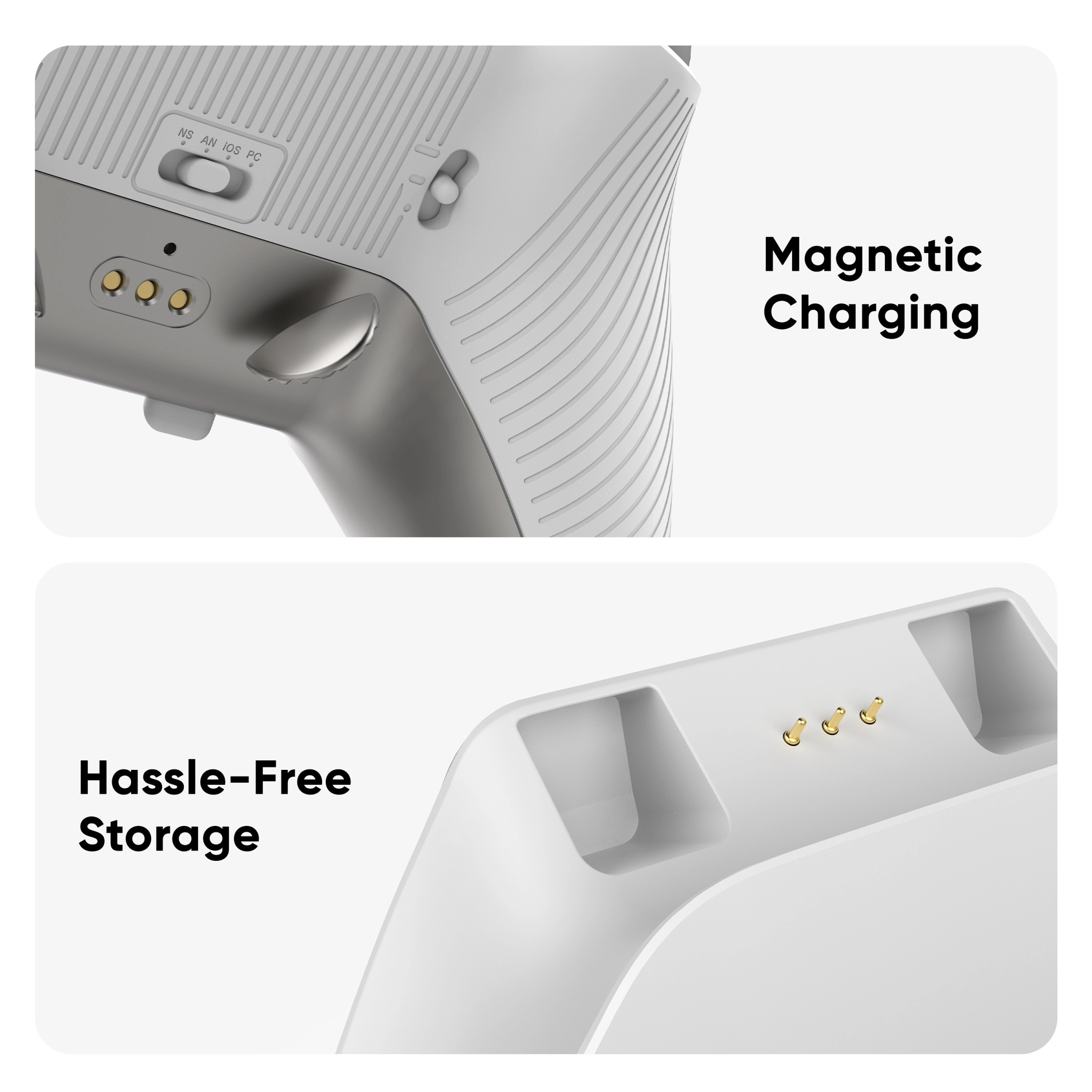 Sonicgrace Wireless Controller with Magnetic Charging Dock