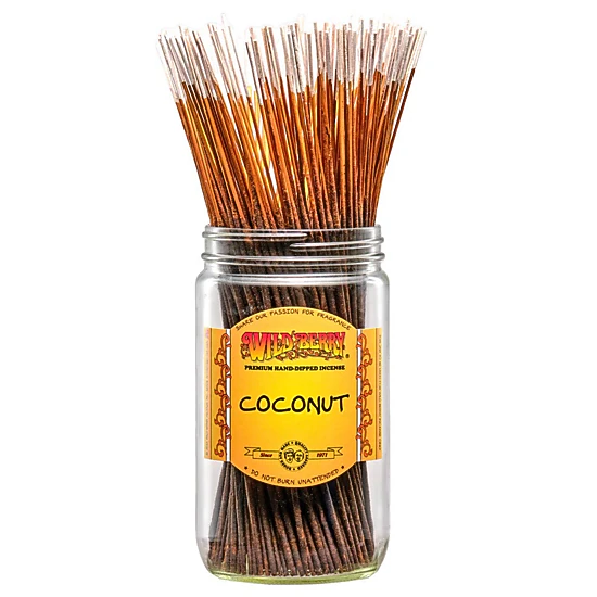Wild Berry Coconut Incense Sticks, 100 Count Hand-Dipped 11 Inch ...