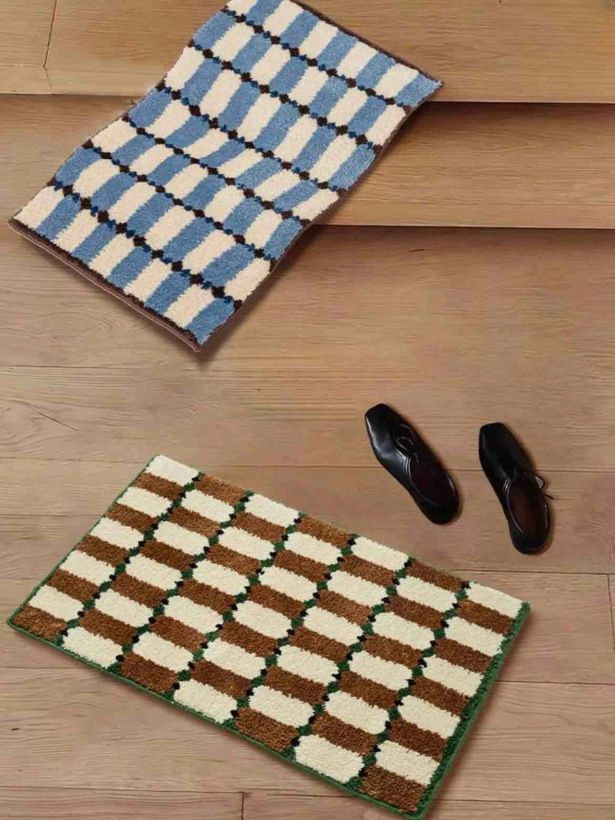 Inspecial Home Soft Absorbent Machine Washable Retro Checker Bath Rug