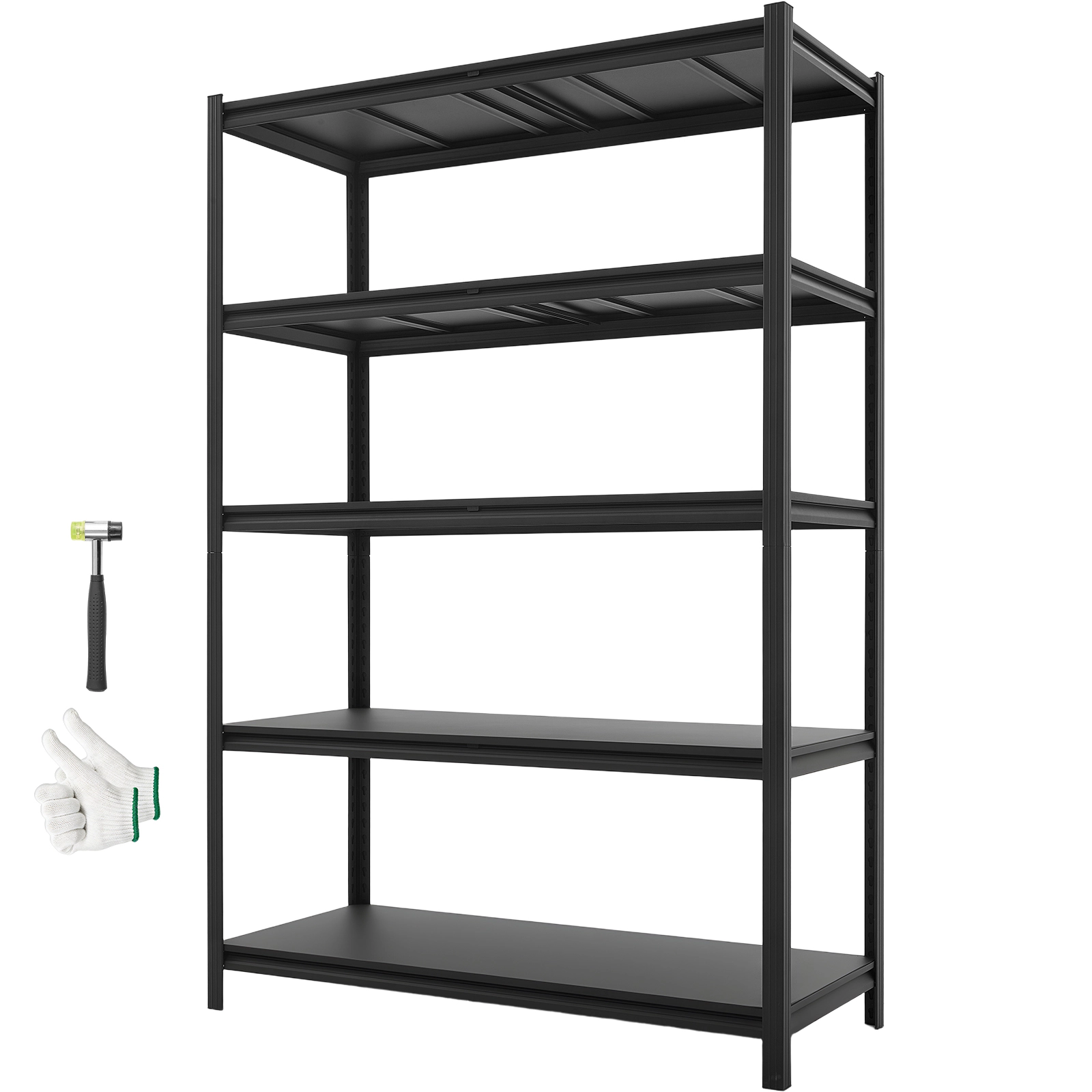 Flynama 5 Tier 48.4 x 20.6 x 71.4 in Shelves 3000 LBS Adjustable Heavy Duty Utility Rack for Garage Workshop