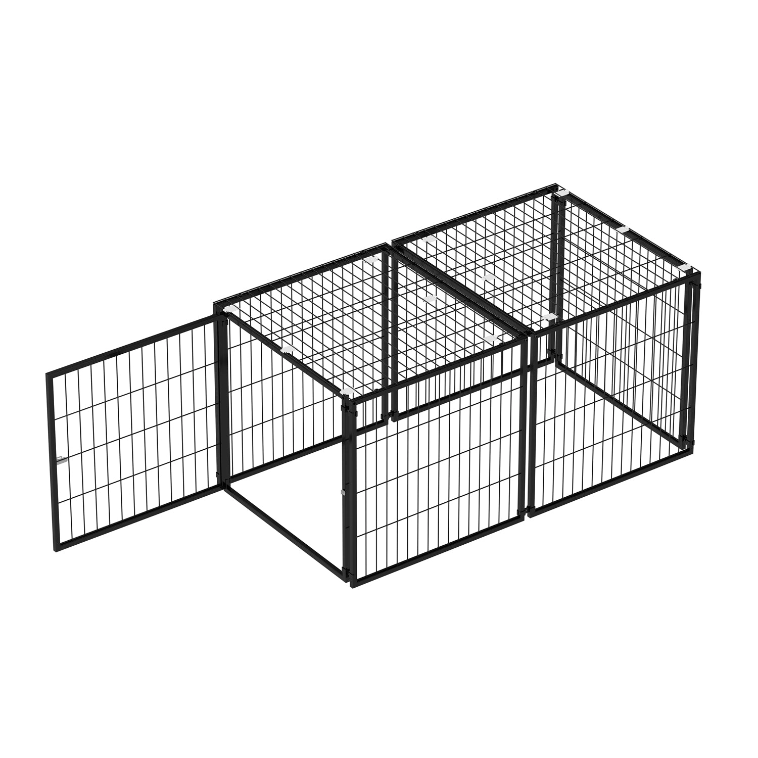 GBruno 48 In Heavy Duty Metal Dog Kennel With PVC Top