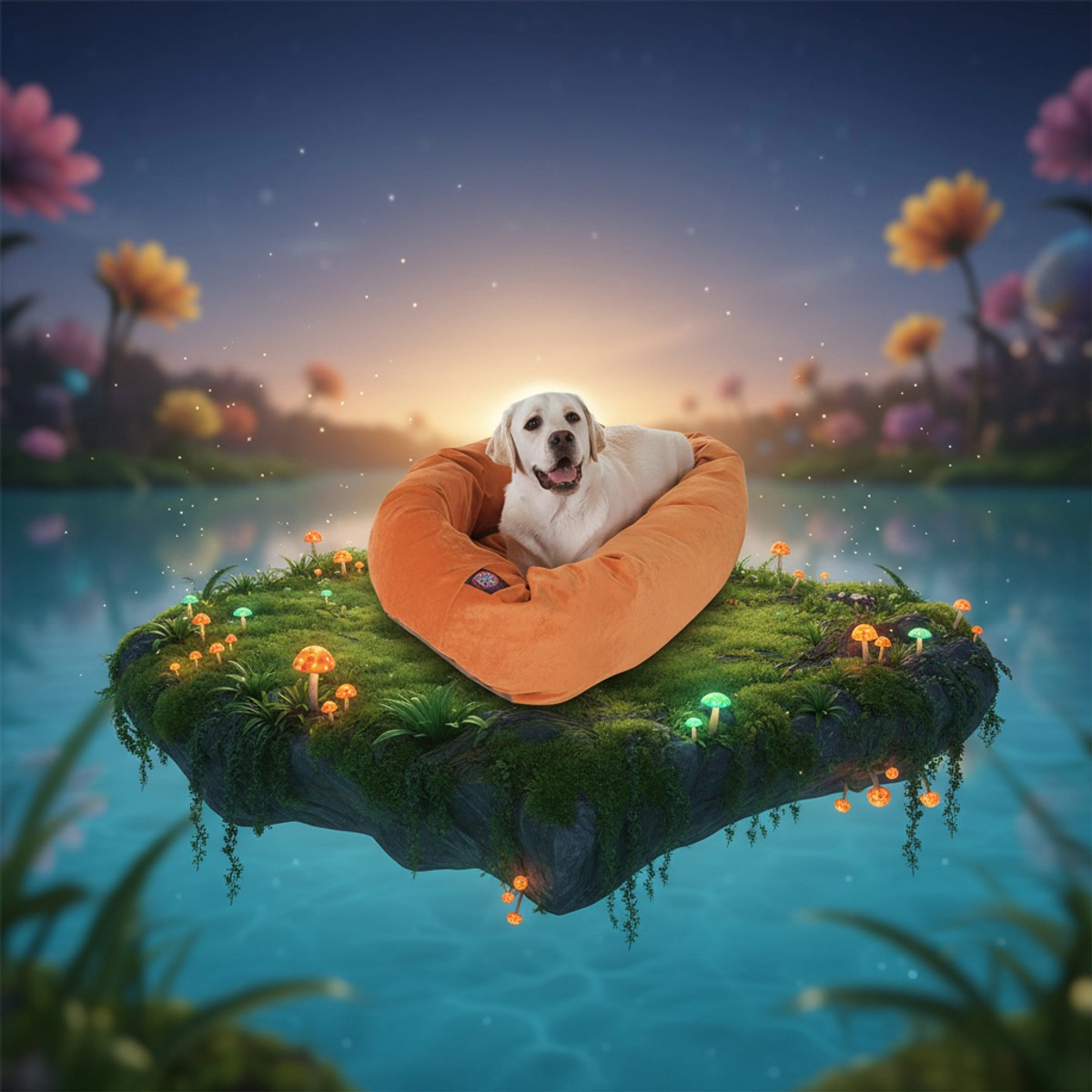 MajesticPet 40 in. Villa Donut Pet Bed, Orange