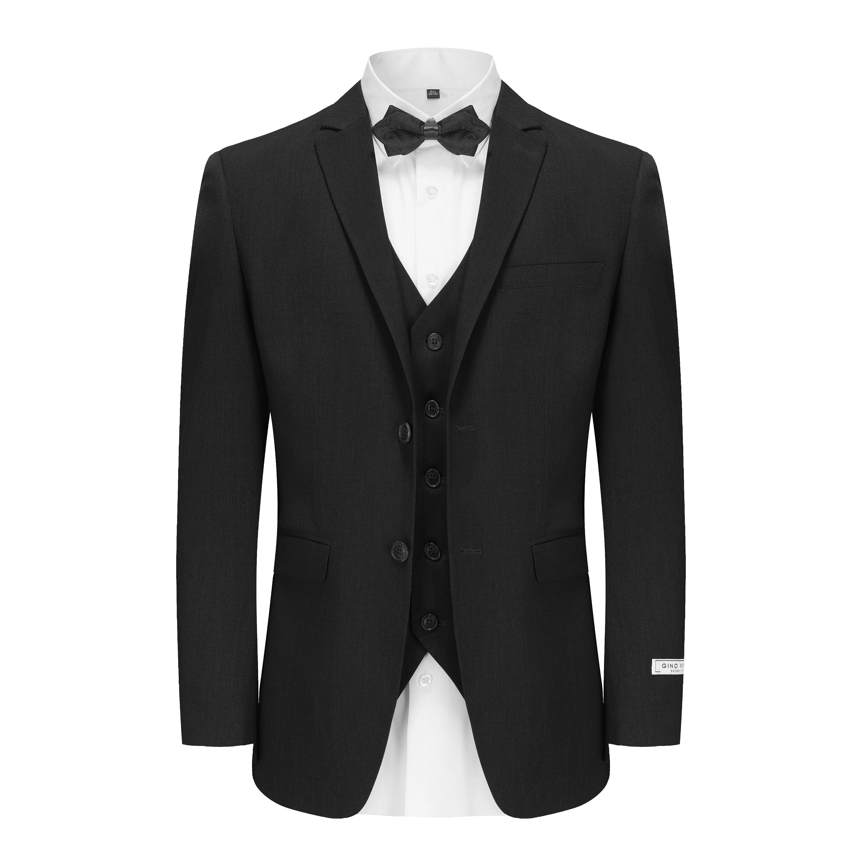 Gino Vitale Men's Skinny Fit 3-Piece Suit