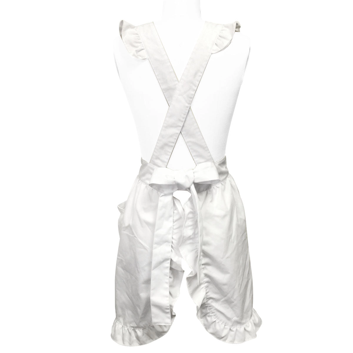 Wrapables Women's Retro White Apron with Pockets for Cooking or Cosplay, Halloween Costume Accessories