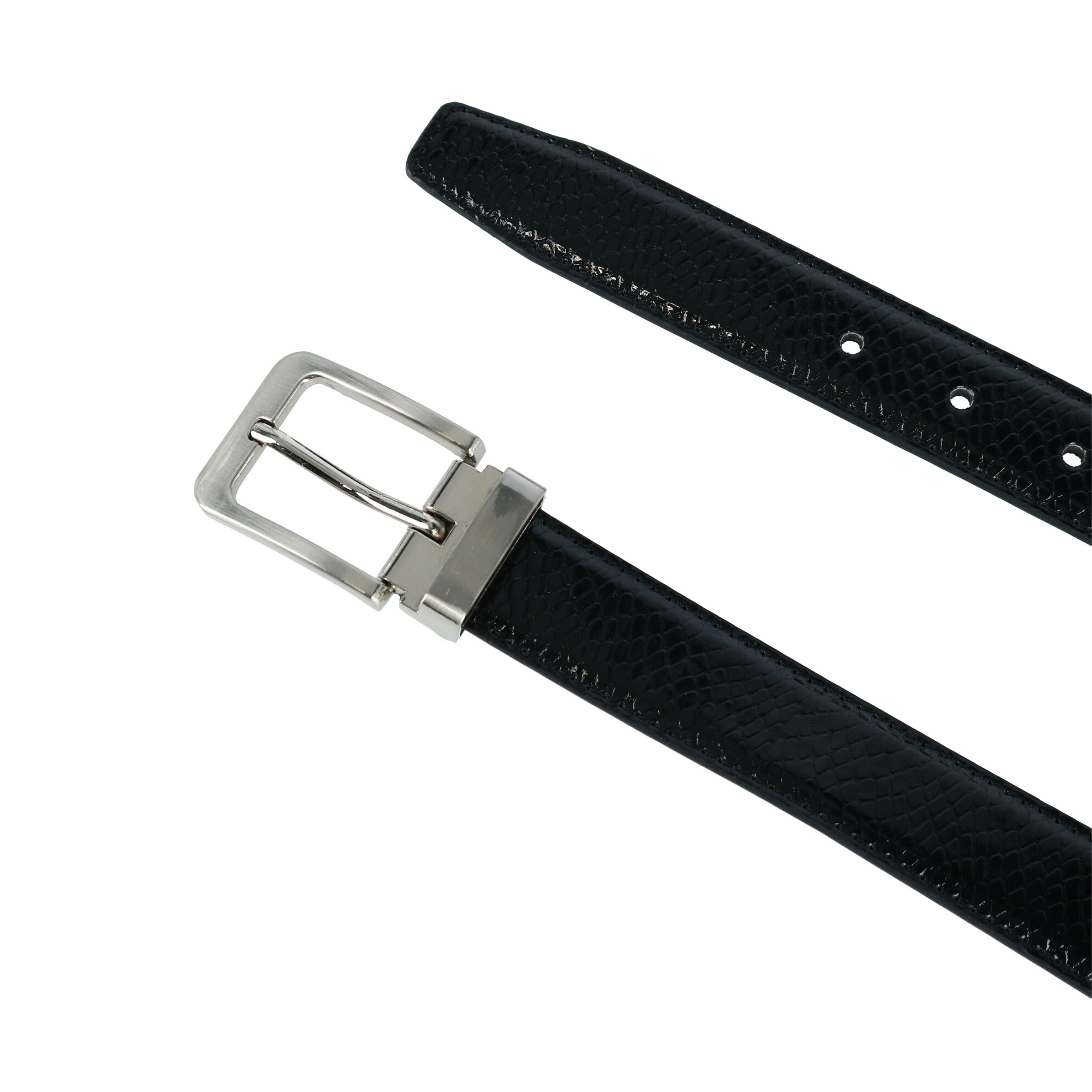 CTM Lizard Print 1 1/8 Inch Reversible Dress Belt