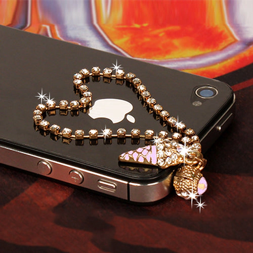 GBruno Crystal Ice Cream Phone Dust Plug Pendant