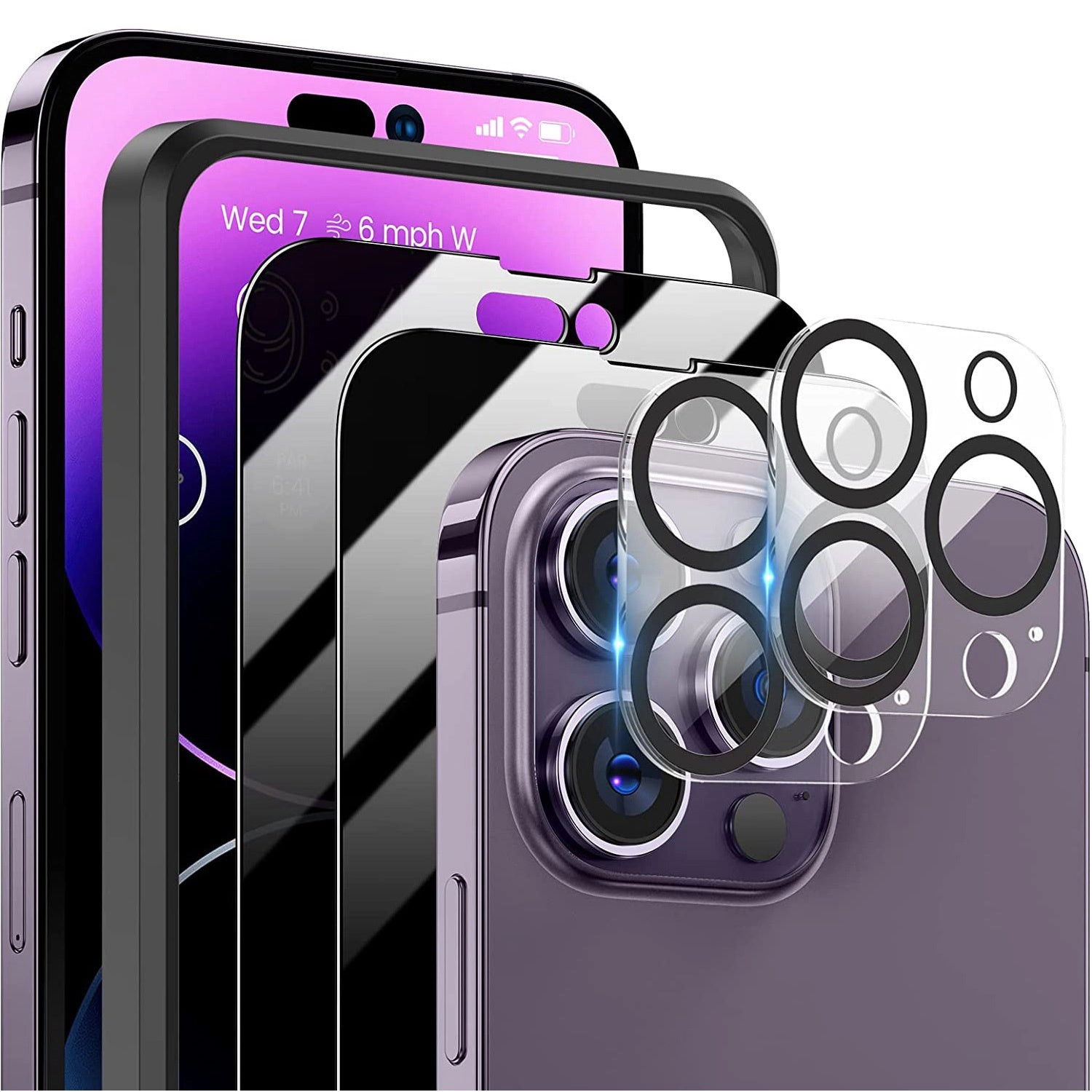 GBruno 30 Degree Privacy Tempered Glass Screen Protector 2-Pack