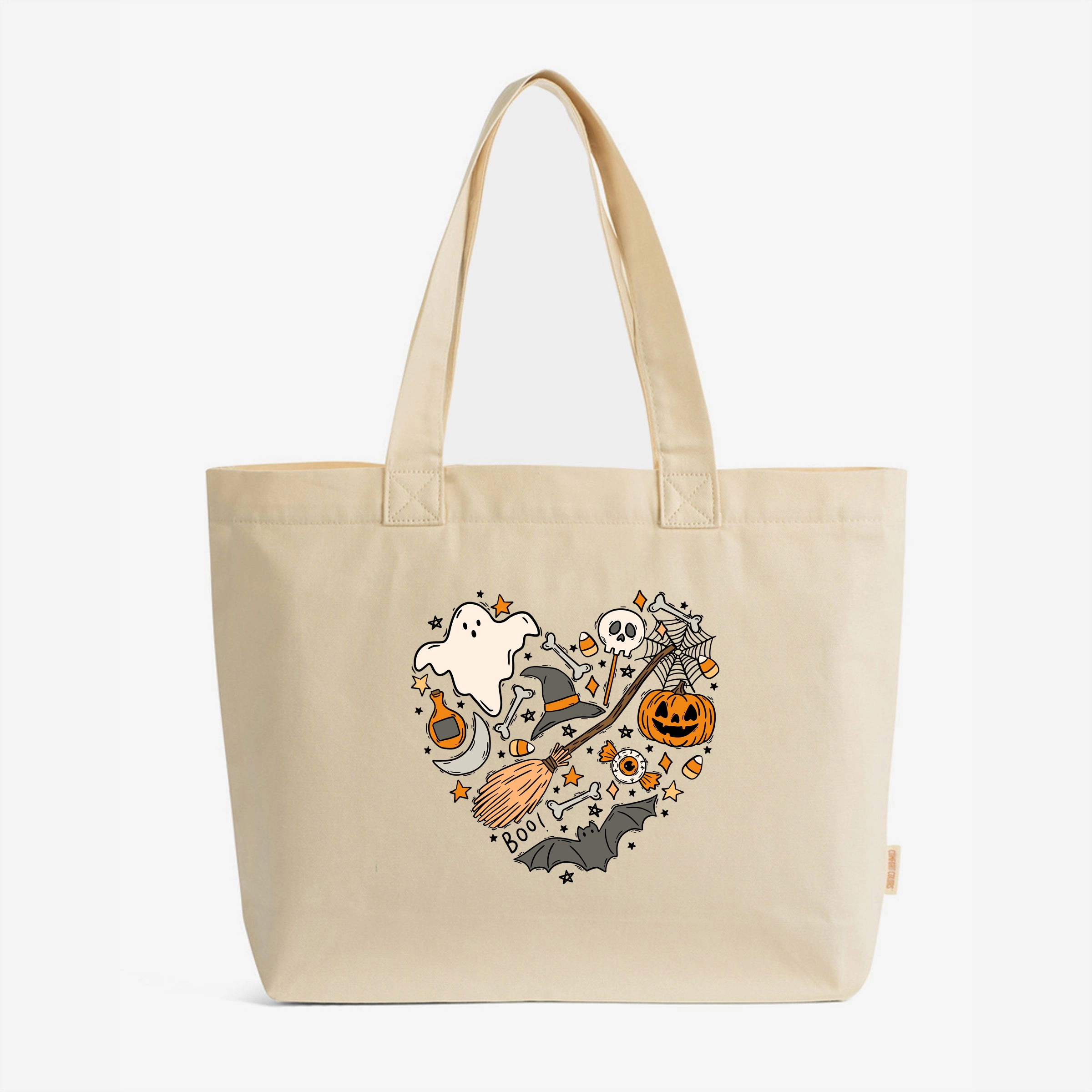 Simply Sage Market - Zippered Canvas Tote - Halloween Heart