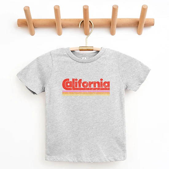 The Juniper Shop - Youth Short Sleeve Graphic T-Shirt - California Retro Stripes
