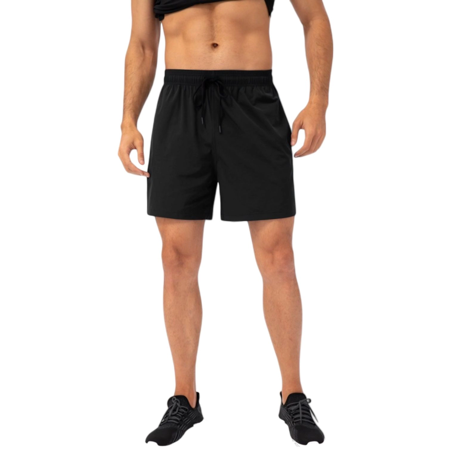 Anna-Kaci Men's Quick-Dry Athletic Shorts with Adjustable Drawstring Waist and Side Pockets