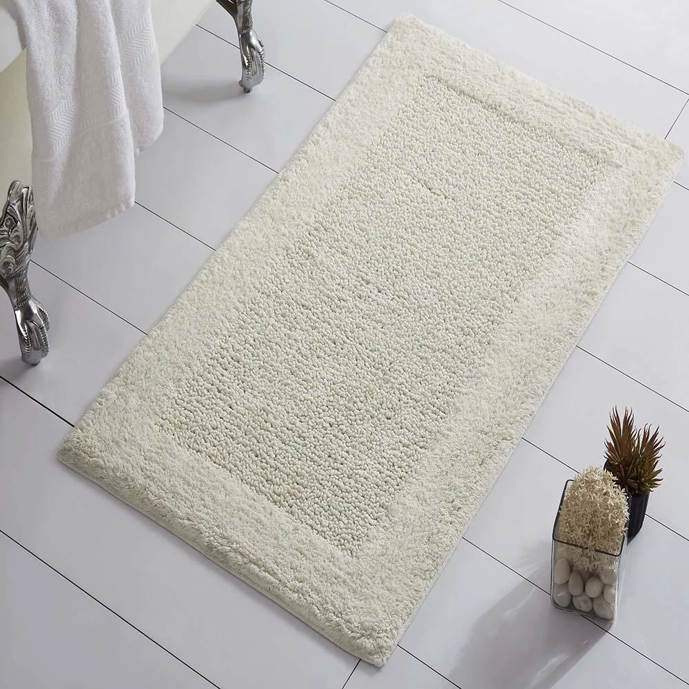 Naples 220 GSF Non Skid Back Cotton Bath Rug 17in x 24in by Knightsbridge