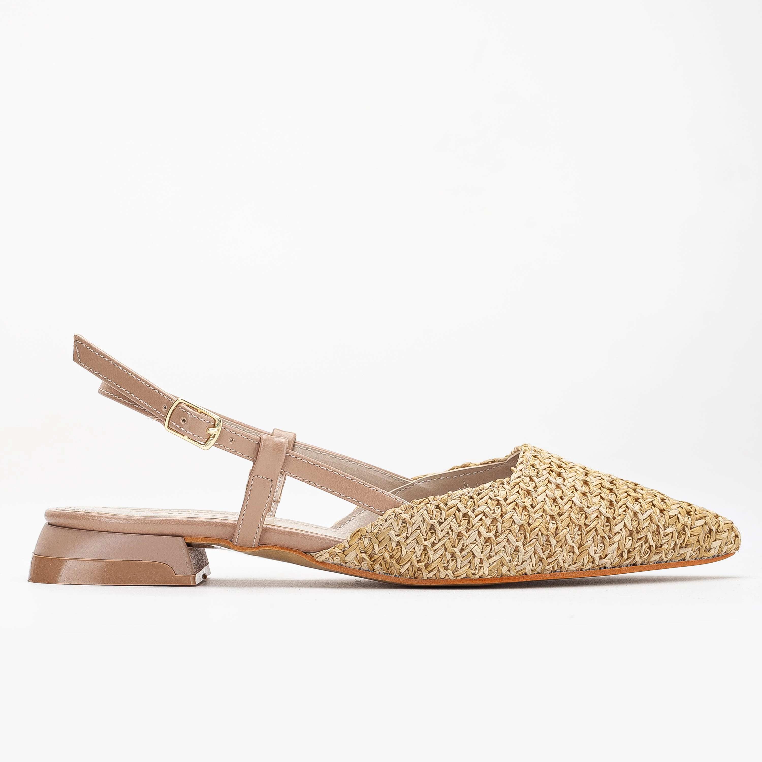 Prologue Shoes Womens Riley Woven Slingback Flats