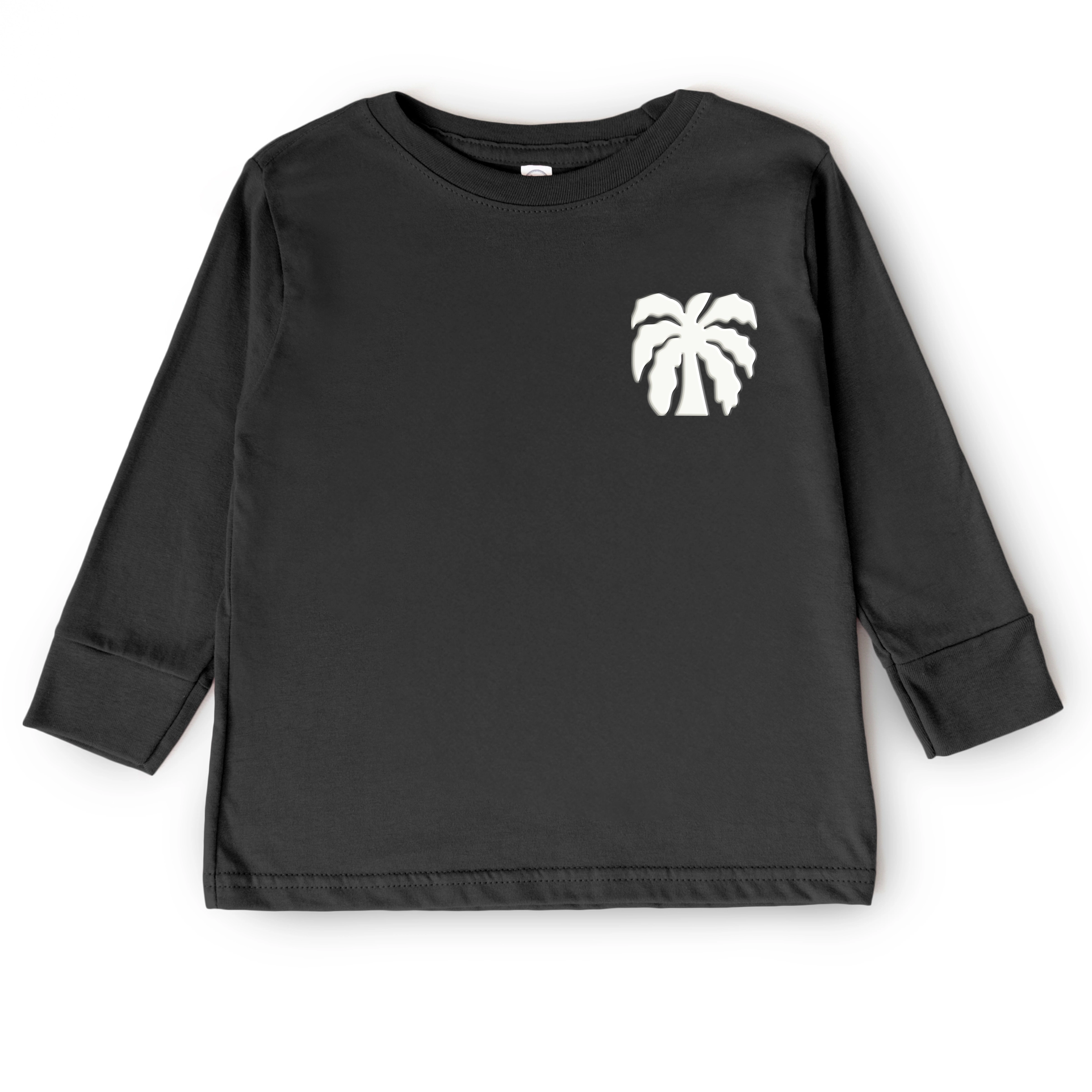 The Juniper Shop - Chasing Sunsets Groovy Puff Print Toddler Long Sleeve Graphic Tee
