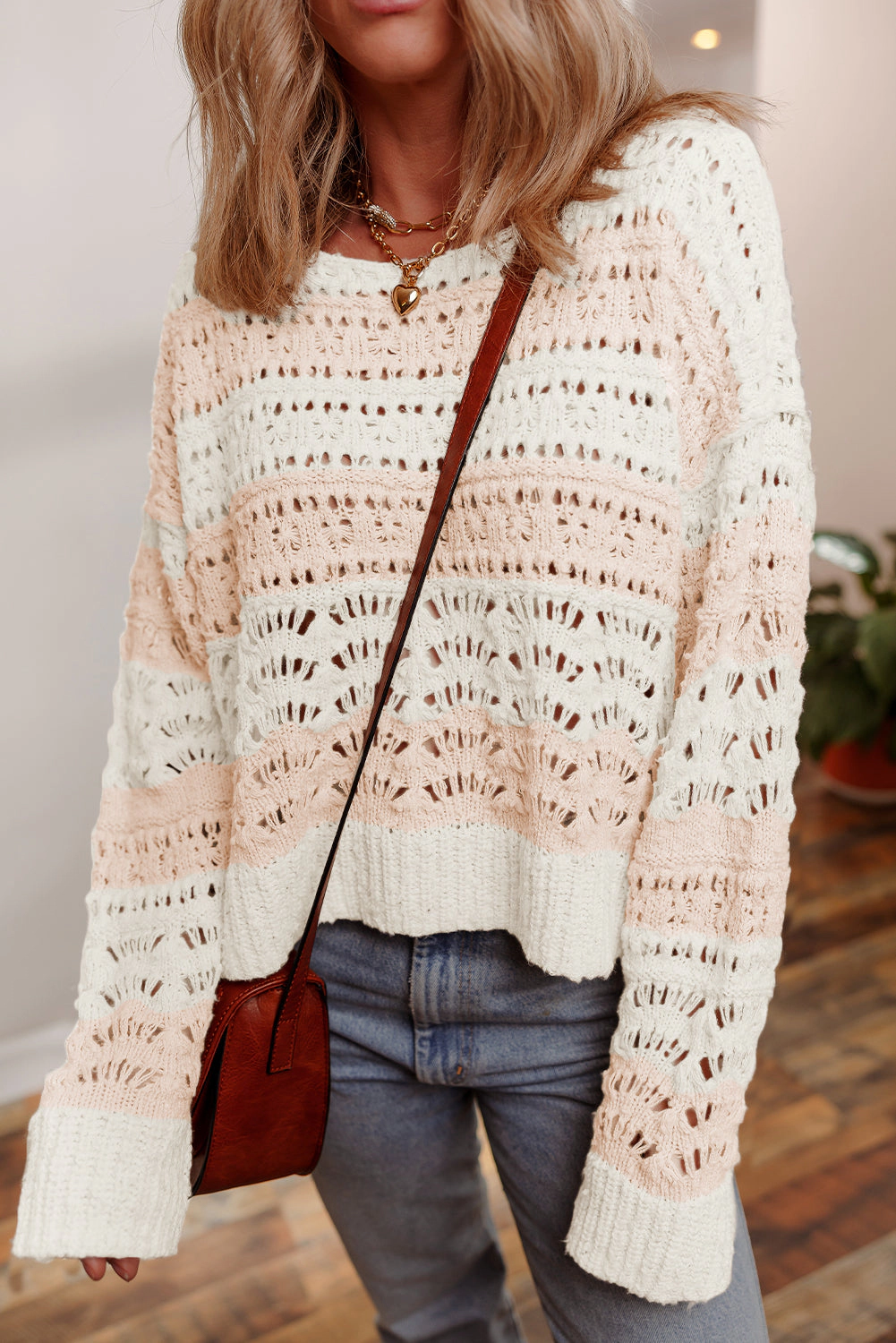 Threaded Pear Women's Zararita Drop Shoulder Casual Sweater