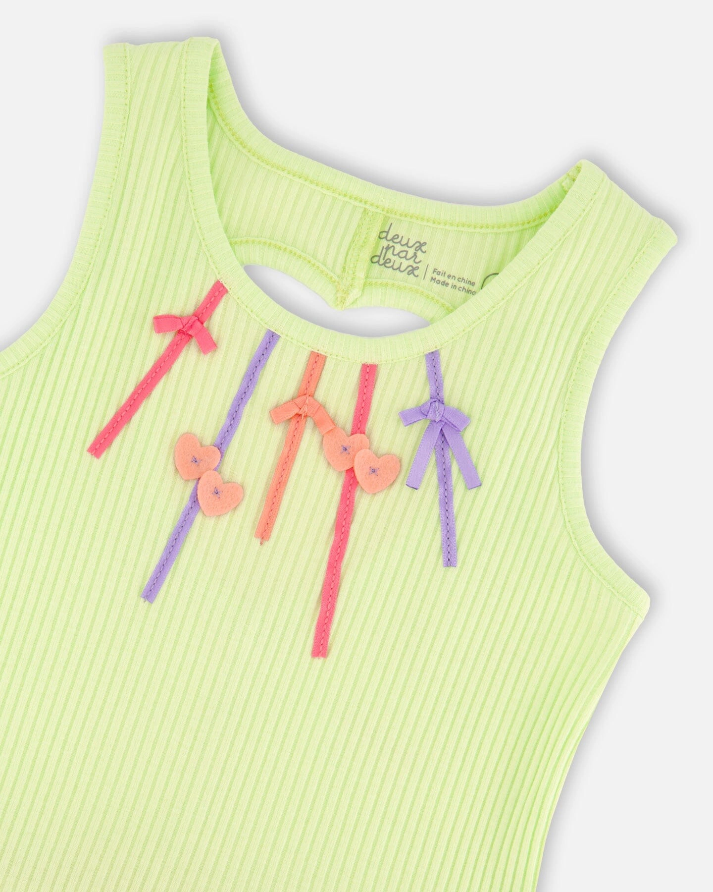 Deux par Girls Sleeveless Bi-Material Dress
