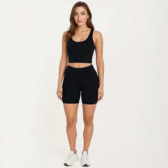 Anna-Kaci Women's Plus Size High-Waist Bike Shorts with Smooth Stretch Fabric Supportive Fit and Mid Length Design
