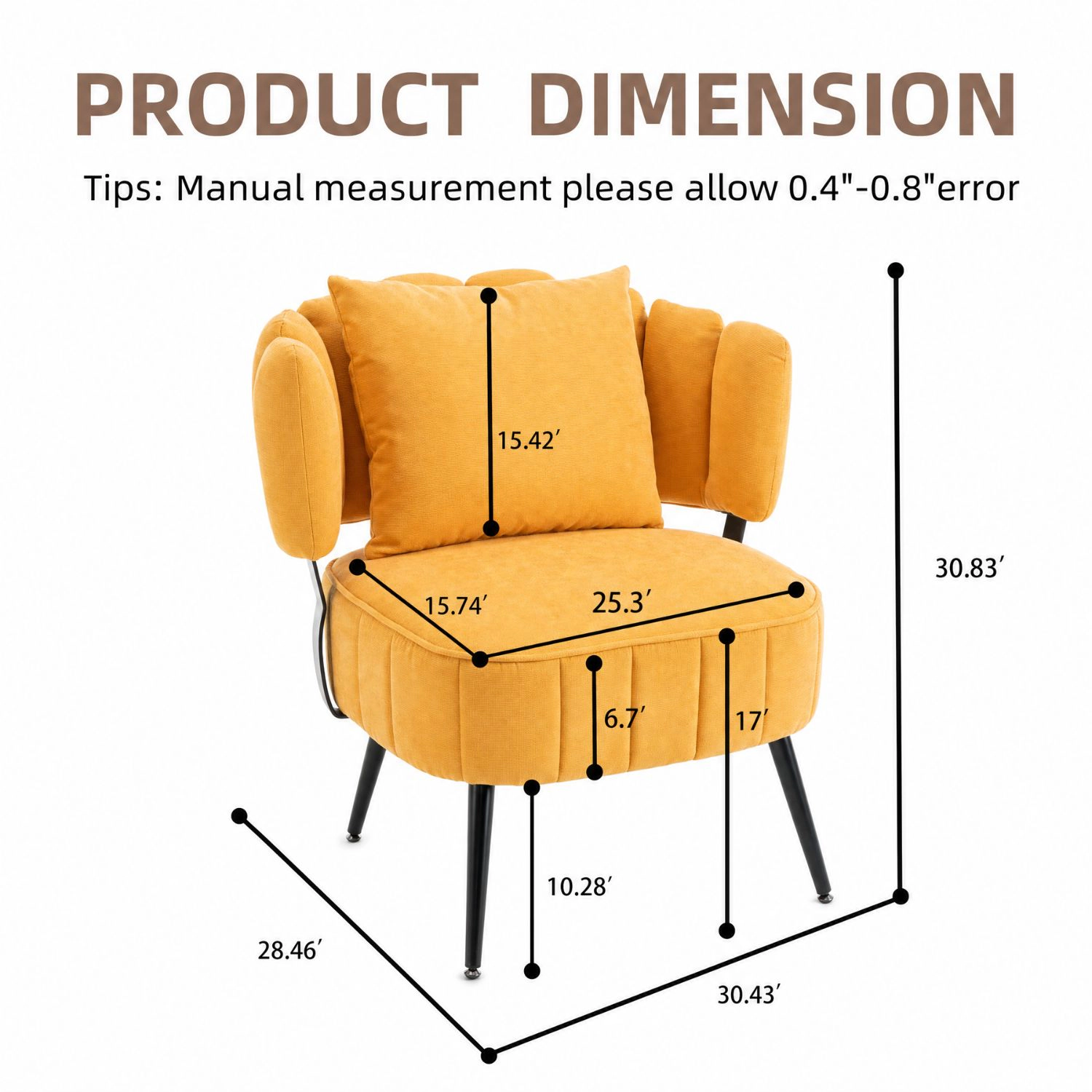 GOODSILO Soft Padded Accent Chair Ideal for Guest Seating