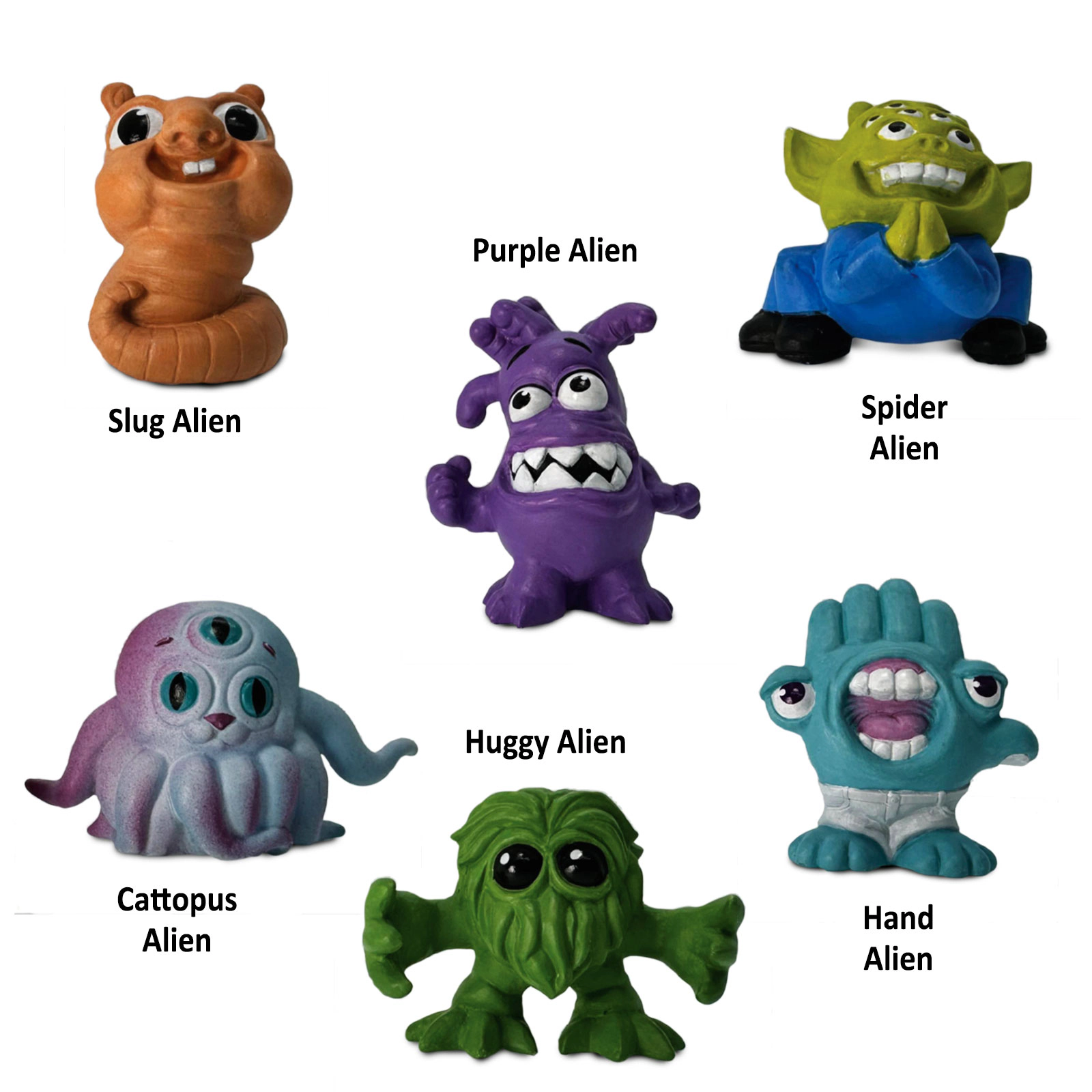 Safari Ltd. - Friendly Aliens Designer TOOB - contains 6 Mini Figurines