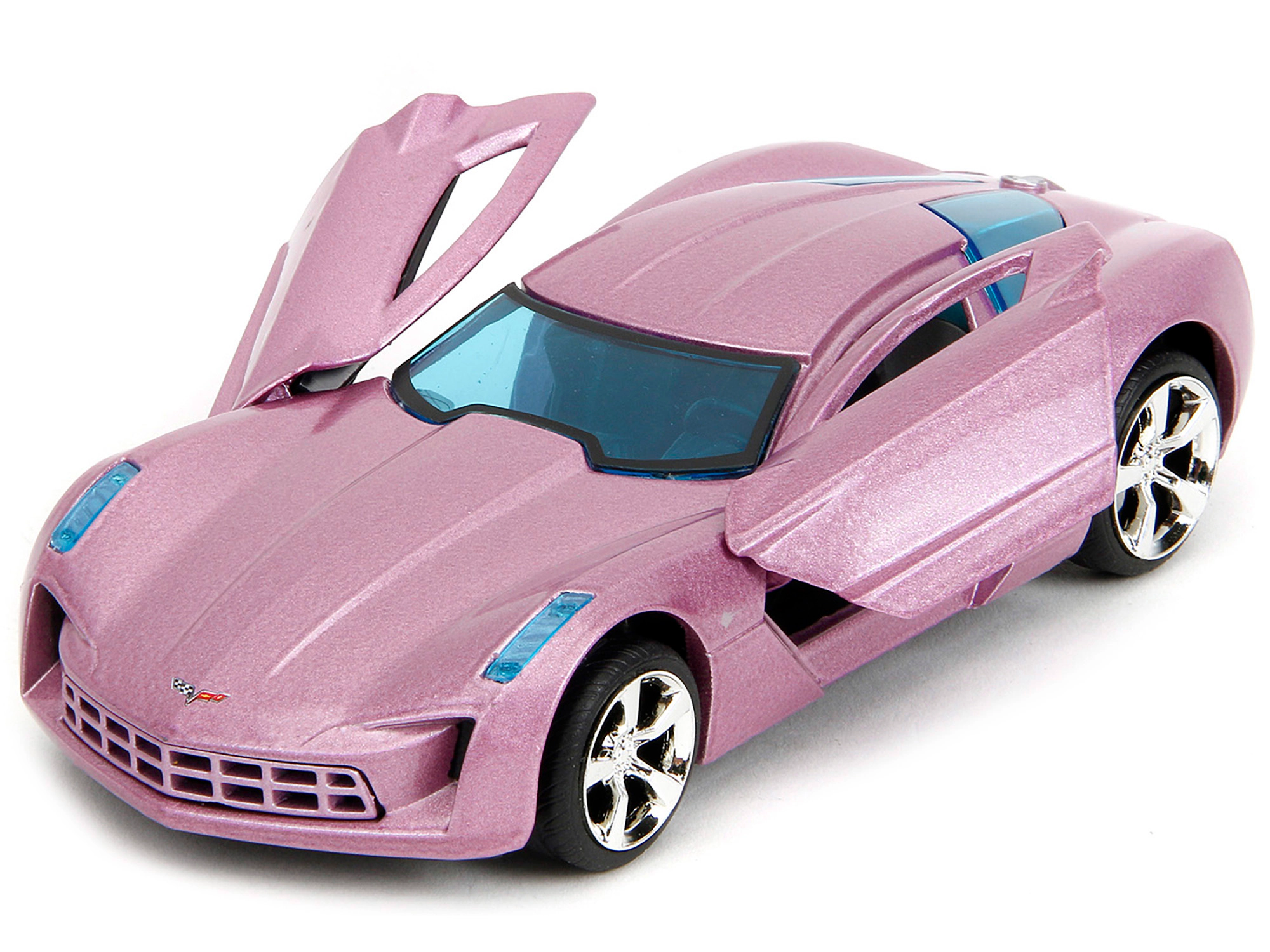 Jada 2009 Chevrolet Corvette Stingray Concept Pink Metallic with Blue Tinted Windows "Pink Slips" Series 1/32
