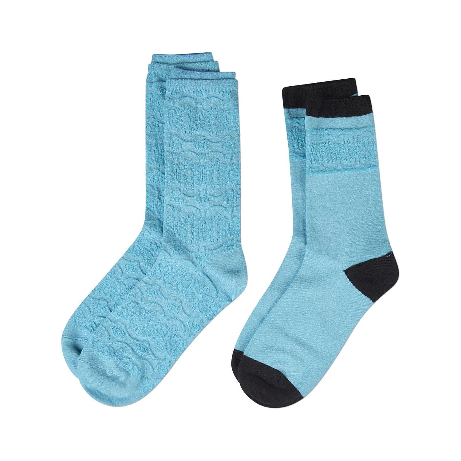 MeMoi Women's 2 Pair Pack Overlapping Circles Crew Socks