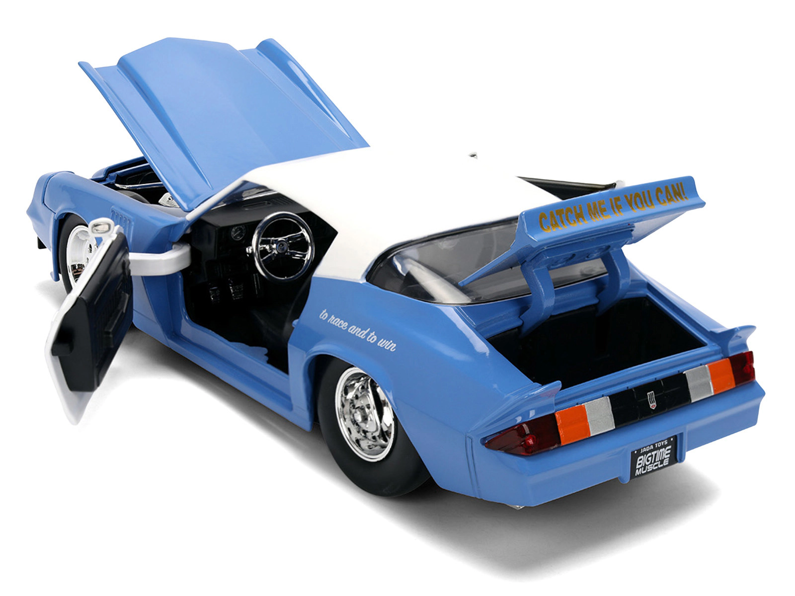 Jada 1979 Chevrolet Camaro Z28 Police "Highway Drag" Blue and White "Bigtime Muscle" Series 1/24 Diecast Model