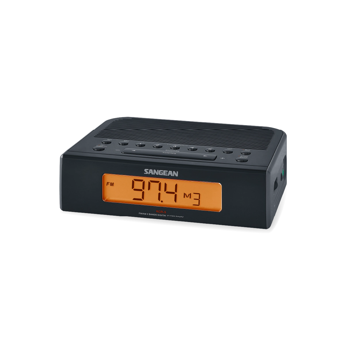 SANGEAN RCR-5 Digital AM/FM Alarm Clock Radio - Dual Alarms, Snooze, Sleep Timer