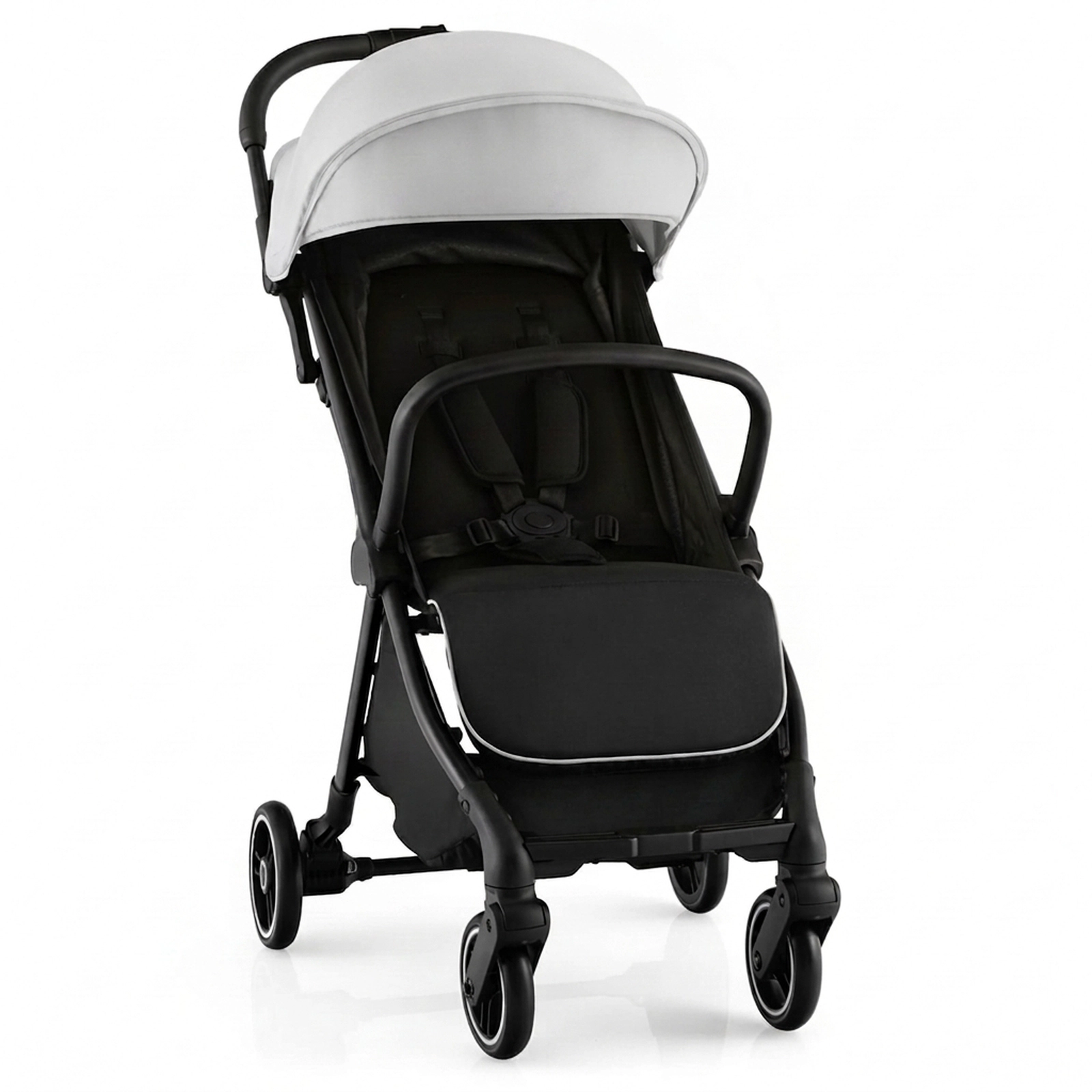 SUGIFT One-Hand Folding Lightweight Baby Stroller with Aluminum Frame 33-lb Seat Capacity Ages 6-36 Months Gray