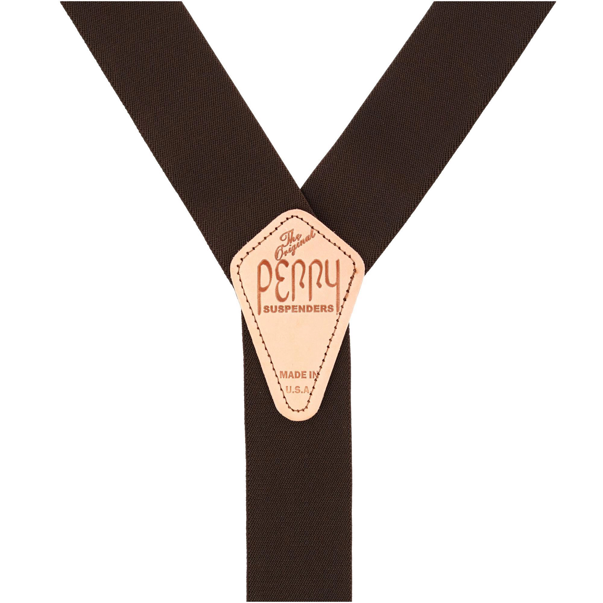 Perry Suspenders Men's Elastic 2 Inch Hook End (Tall Available)
