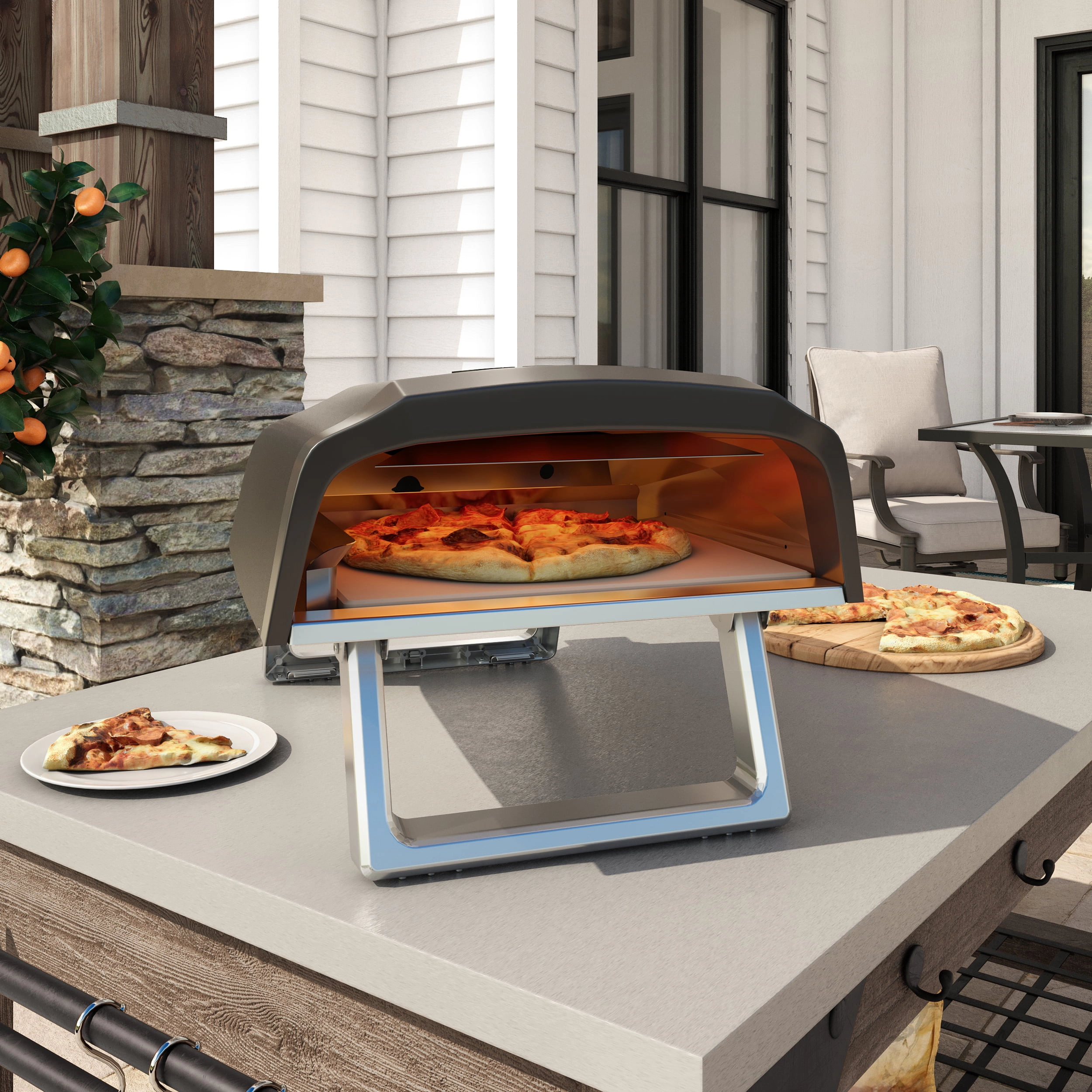 Commercial Chef 12 Inch Outdoor Pizza Oven With Accessory Bundle