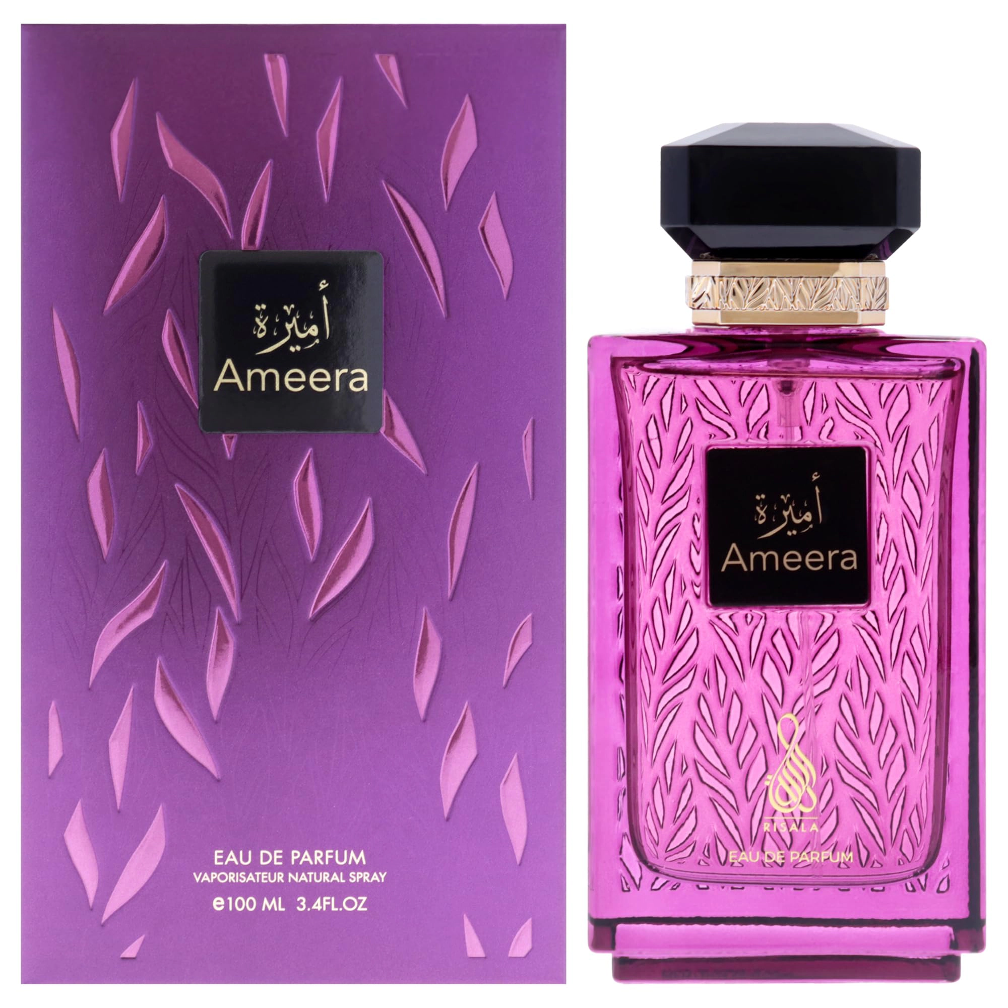 Risala Ameera Eau de Parfum Unisex - Oriental Floral Oud, 3.4 oz Spray