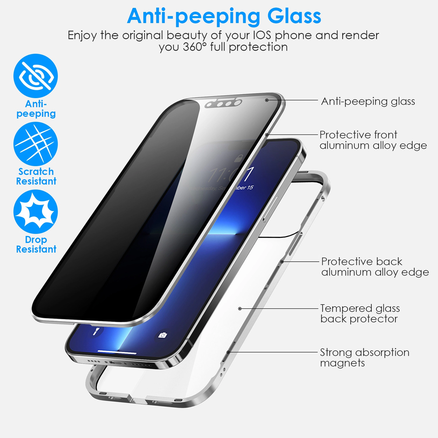 GBruno Privacy Magnetic IPhone Case Anti-Spy