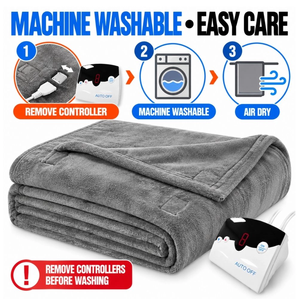 Electric Heated Fleece Blanket