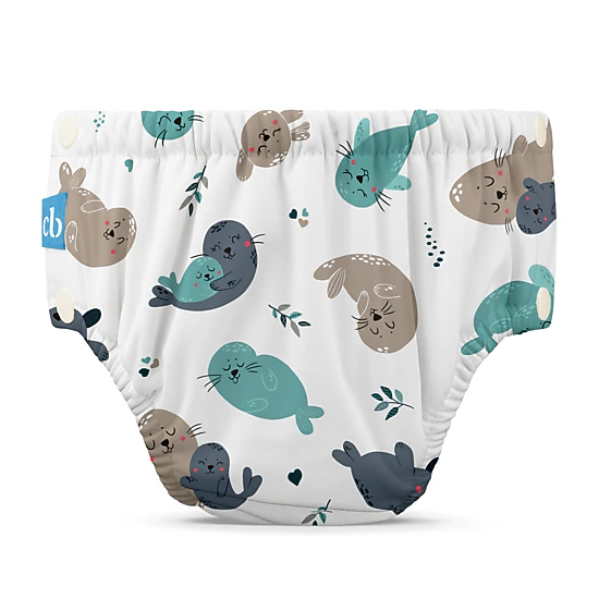 Charlie Banana Reusable Swim Diaper X-Large Snaps - Seally