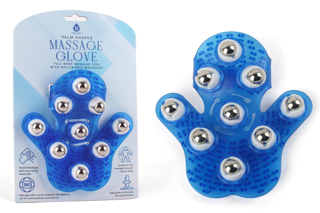 Pursonic Unisex Recovery Massage Set: Vibrating Massage Ball, Node Massager & Palm Harmony Glove