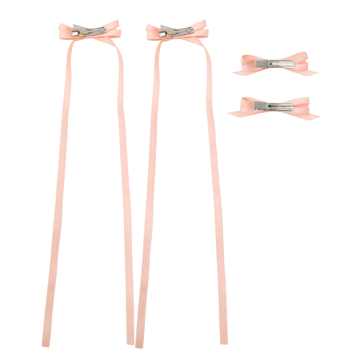 Puttisu Girls 4-Piece Ribbon Bow Clip Set