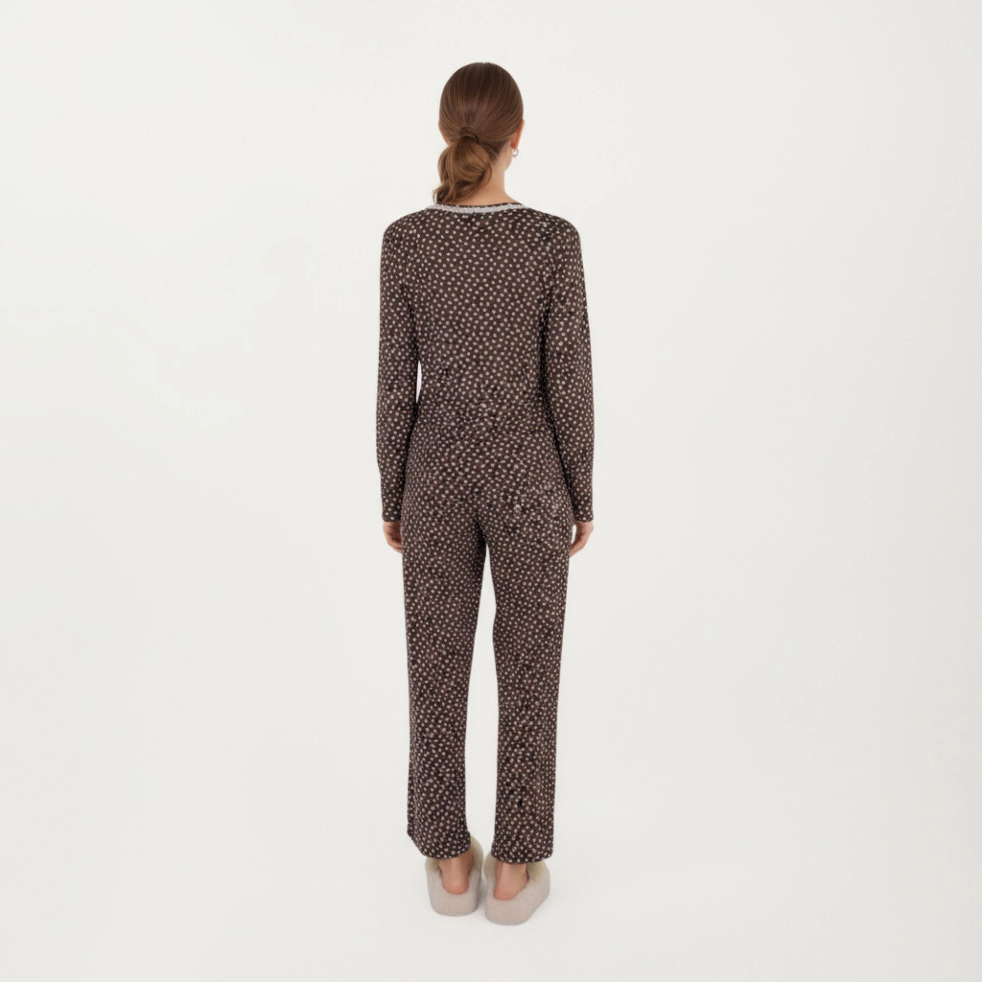 Anna-Kaci Women's 3-Piece Long Sleeve Padded Button Top Camisole and Relaxed Fit Pants Pajama Set with Soft Knit Fabric