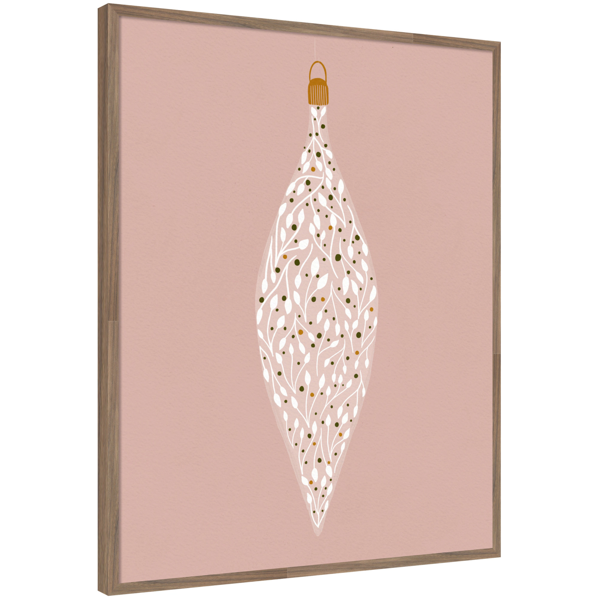 Amanti Art Ornament On Pink 2 by Katie O'shea Framed Canvas Wall Art Print