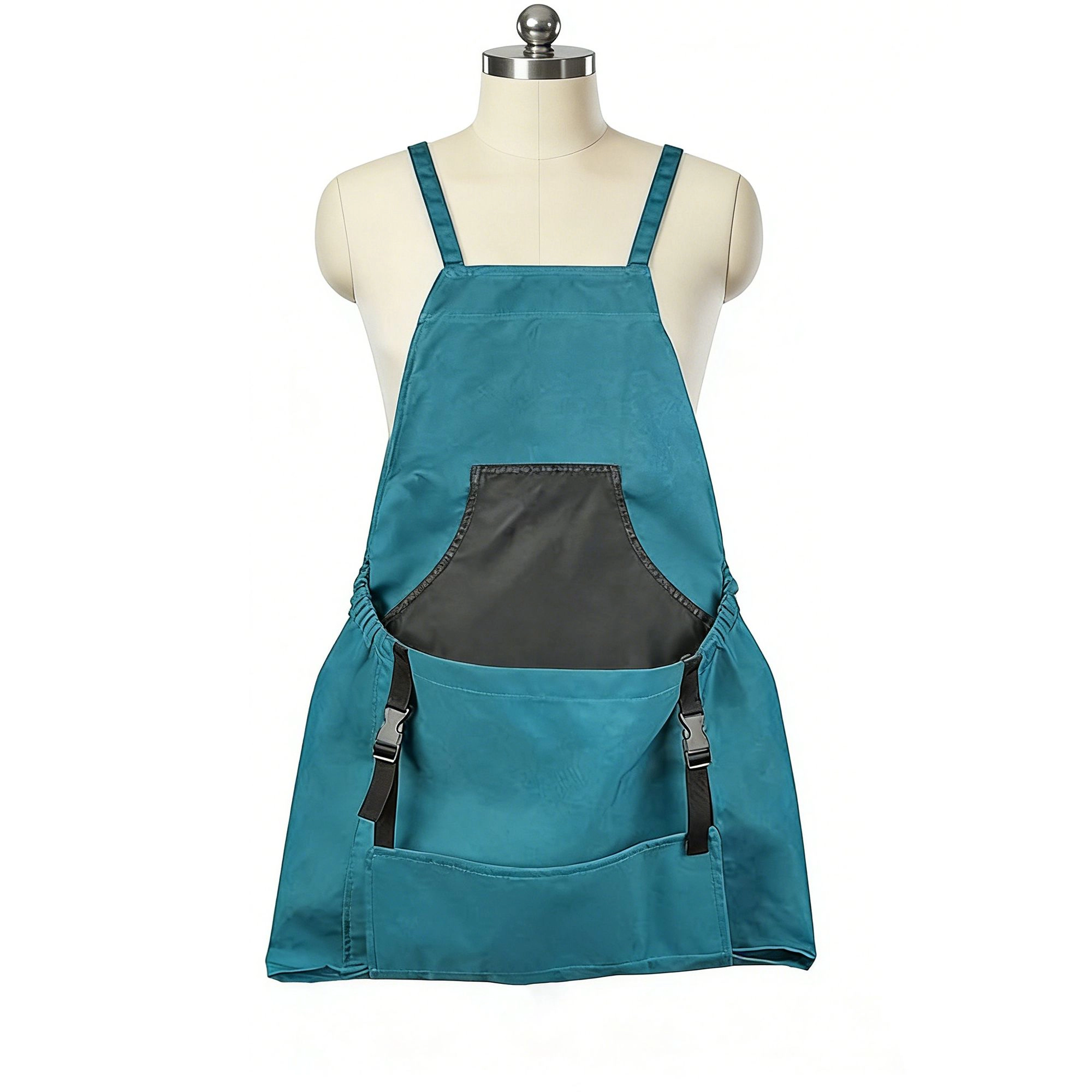 Alilang Women Full Coverage Gardening Apron with Large Harvest Pocket Oxford Fabric Utility Apron for Yard Work