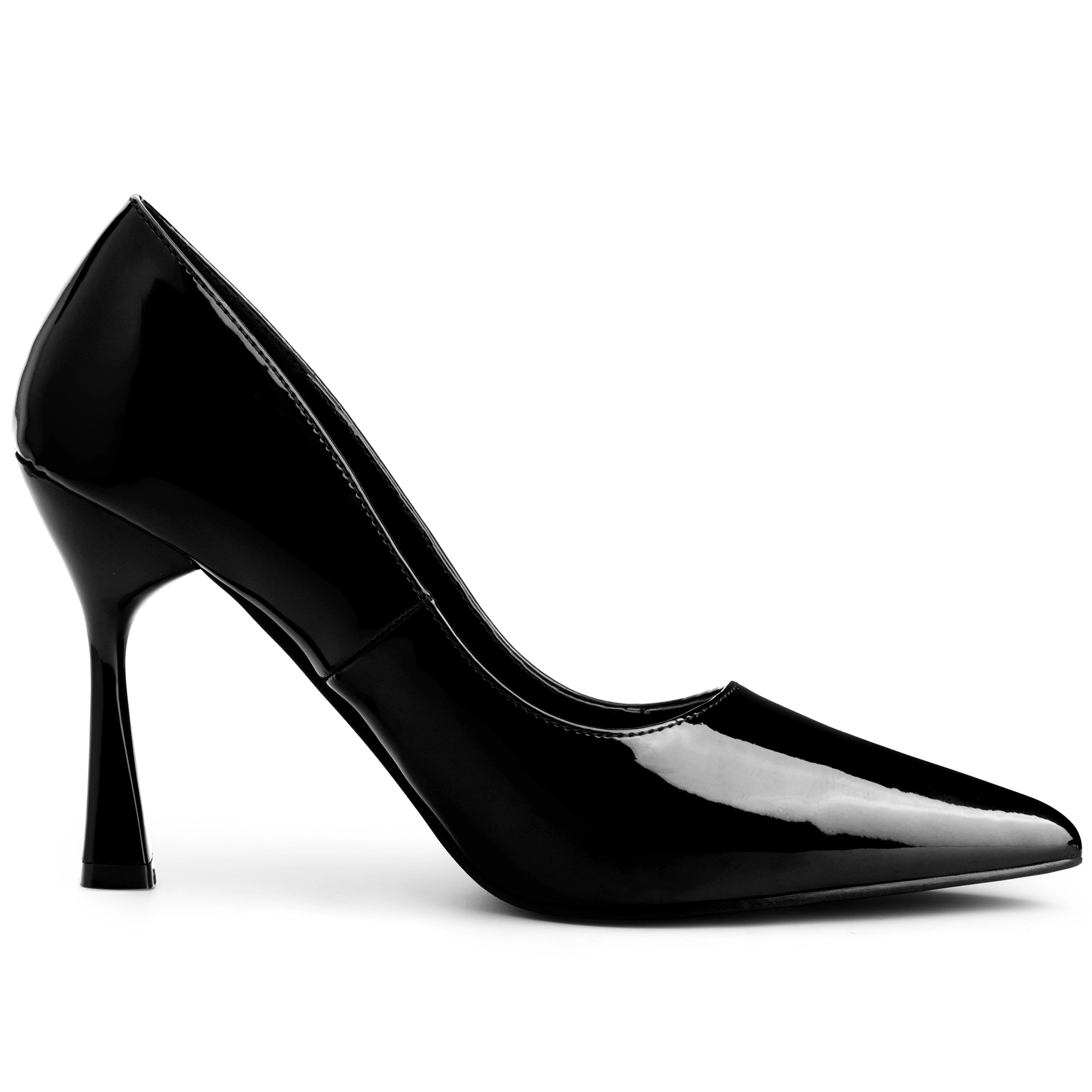 BLISSFUL STEP Women Patent Leather Pointed Toe Stiletto Heels Dress Pumps