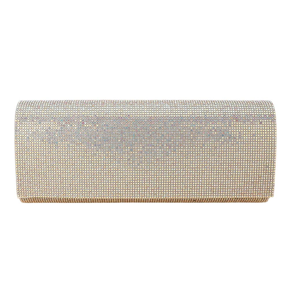 Fashnzfab 10.25" X 4.25" 2" Bling Studded Evening Clutch Crossbody Bag