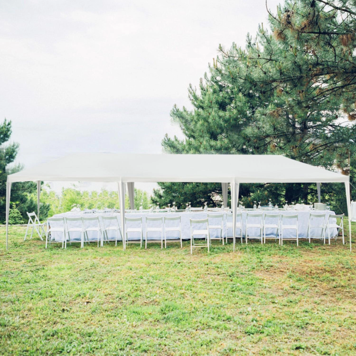 Hivvago 10 x 30 Feet Canopy Tent with 5 Removable Sidewalls for Party Wedding